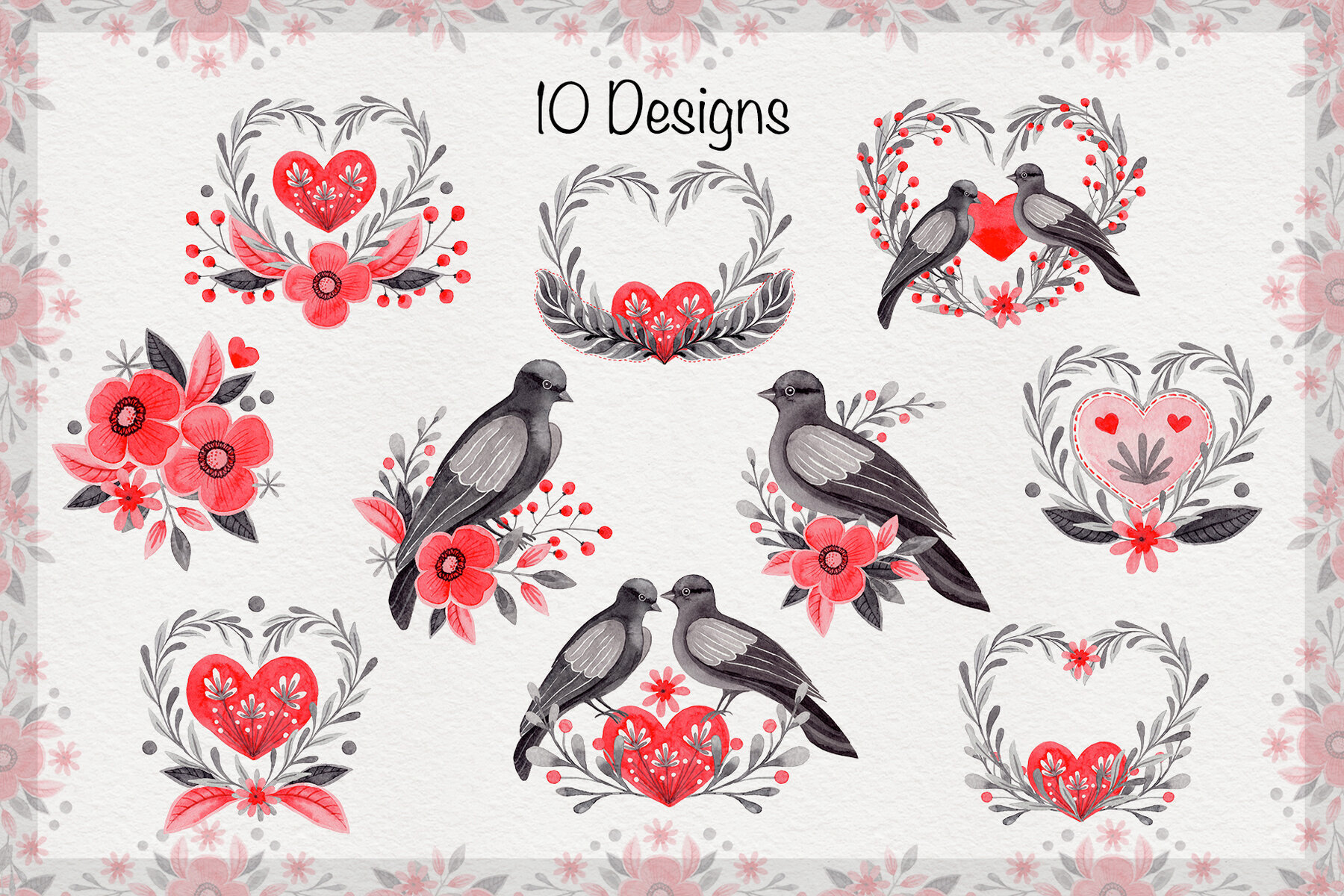 Love Dove Watercolor Wedding Collection 3