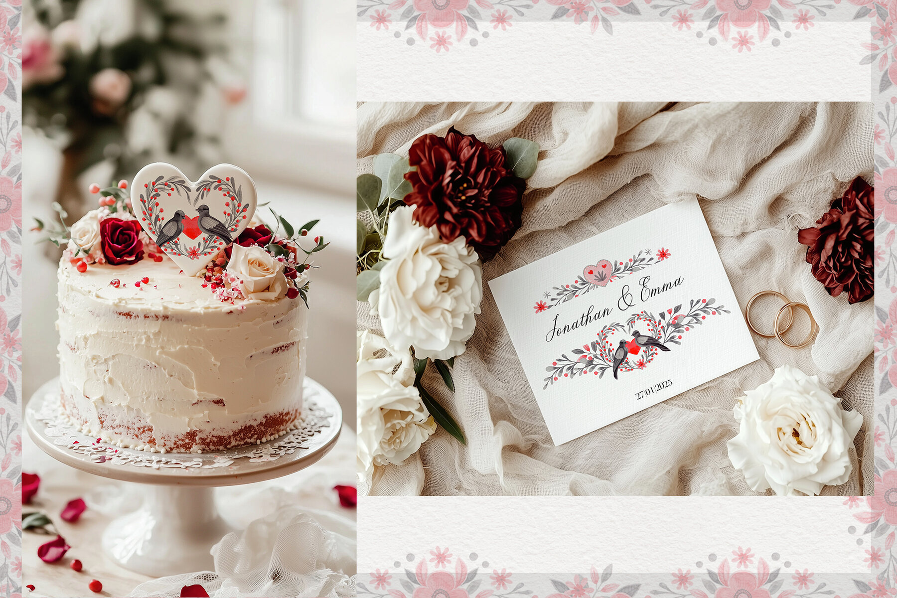 Love Dove Watercolor Wedding Collection 5