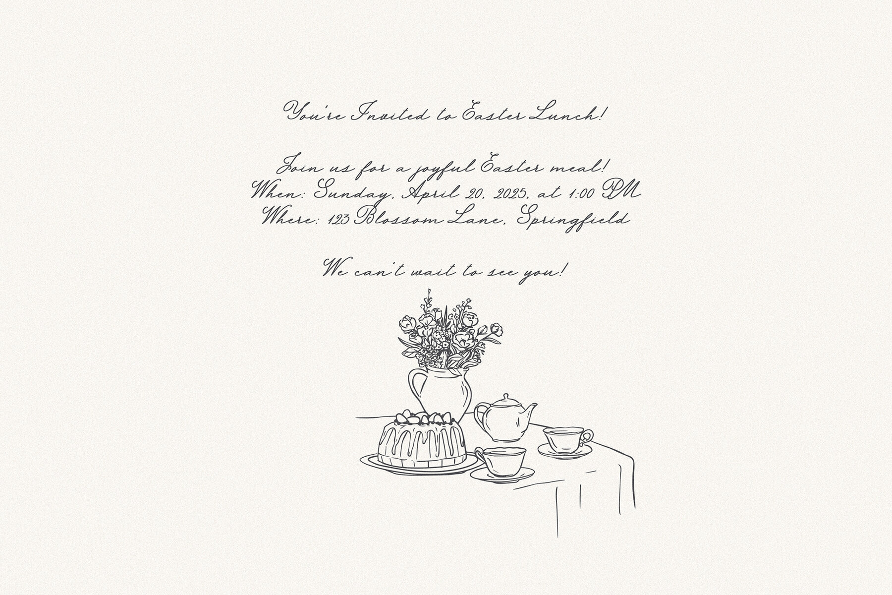 Hello Easter   Hand Drawn Line Art Easter Collection 3