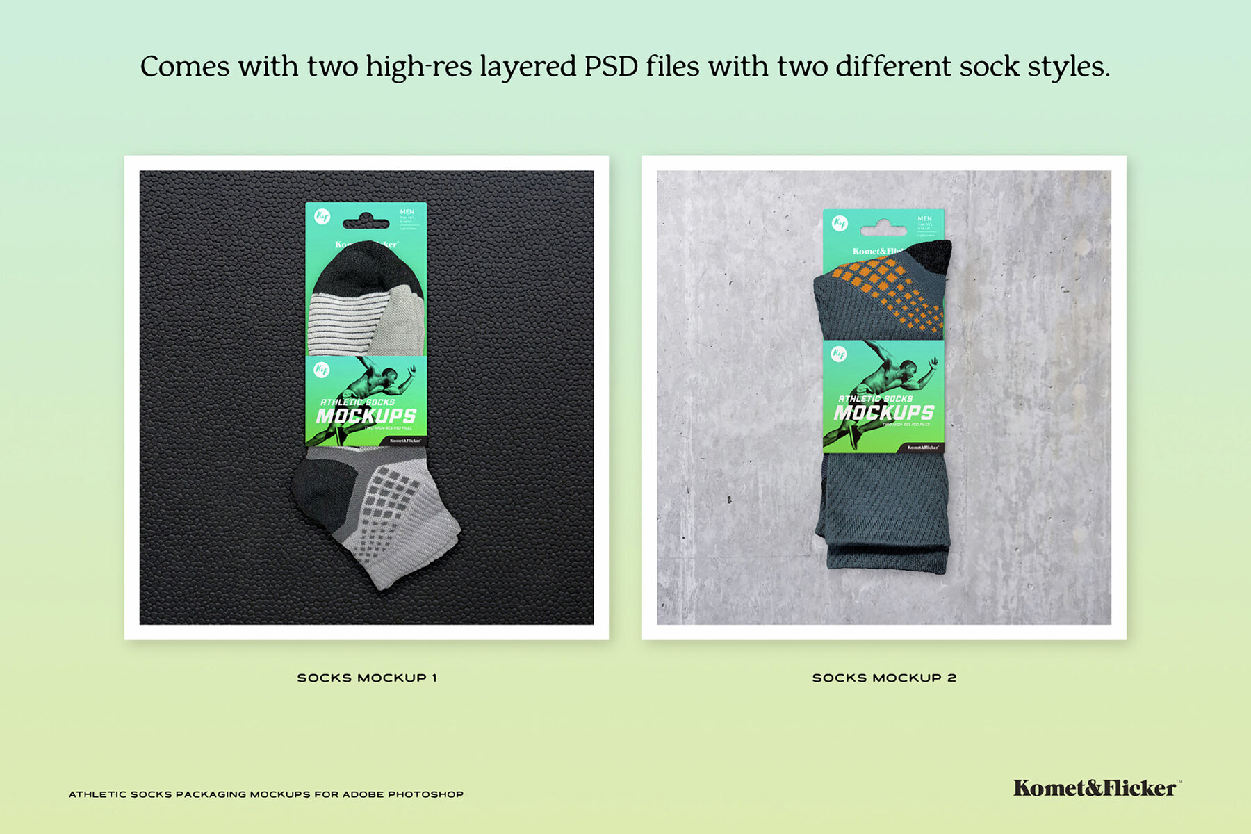 Athletic Socks Packaging Mockups for Photoshop 2