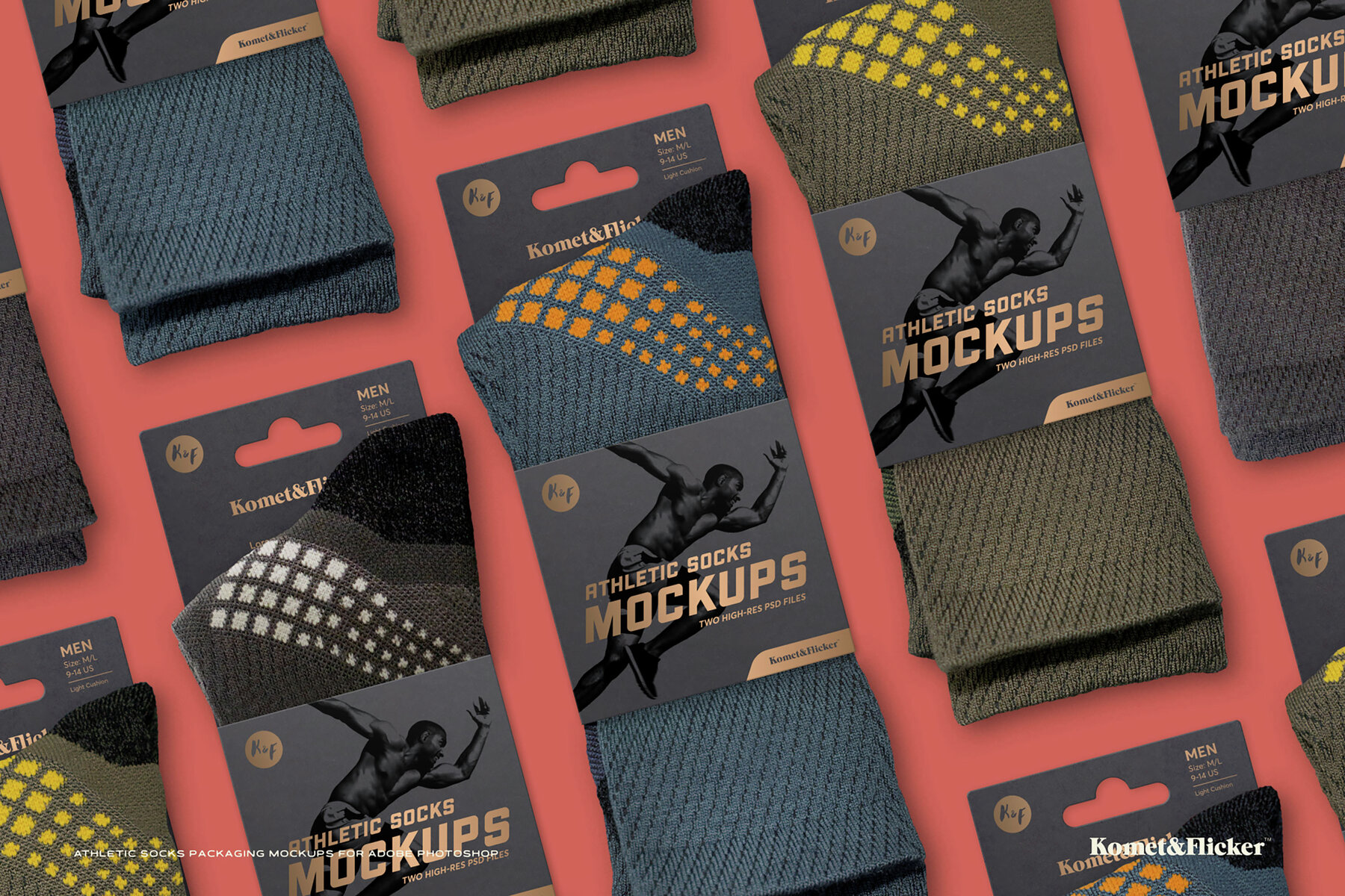 Athletic Socks Packaging Mockups for Photoshop 4