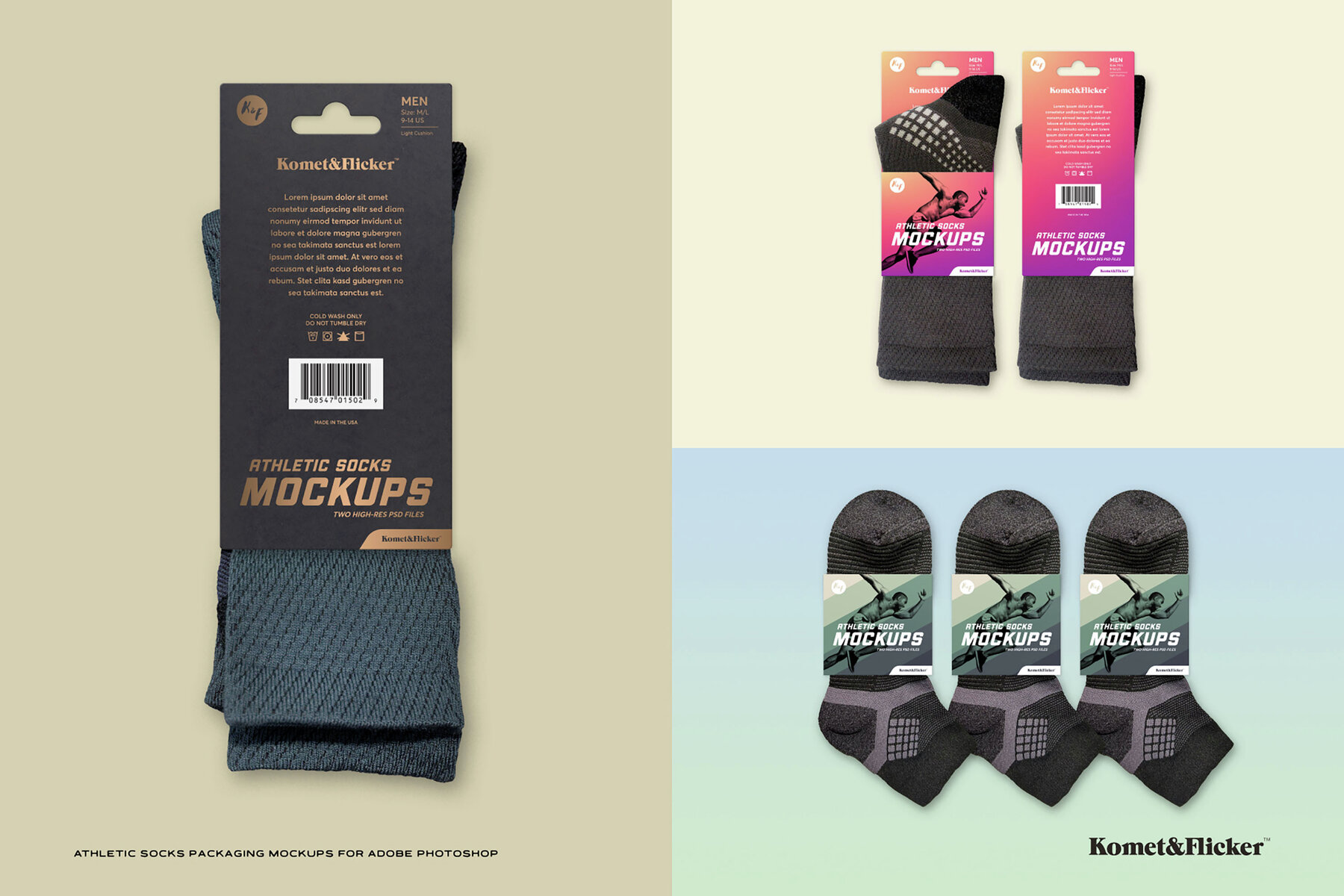 Athletic Socks Packaging Mockups for Photoshop 5