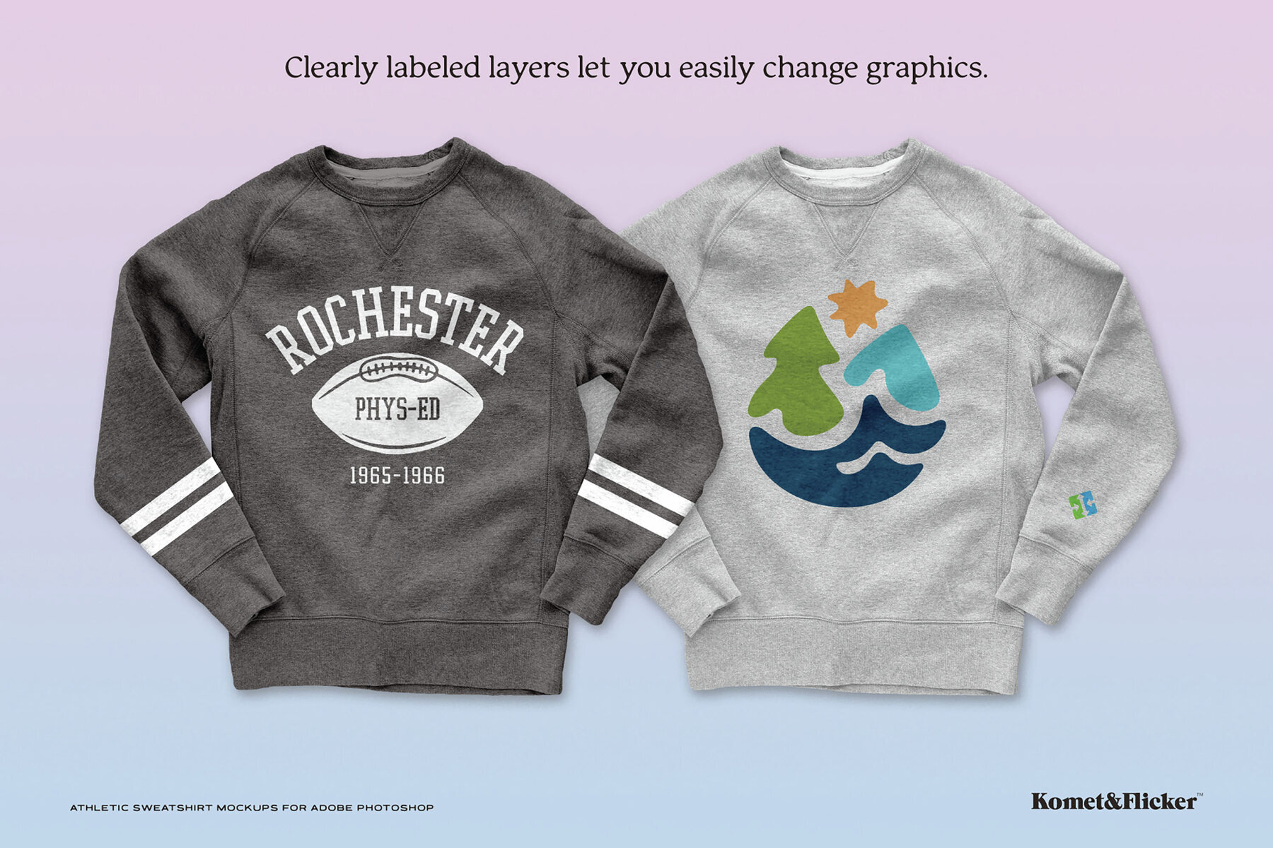 Athletic Sweatshirt Mockups for Photoshop 2