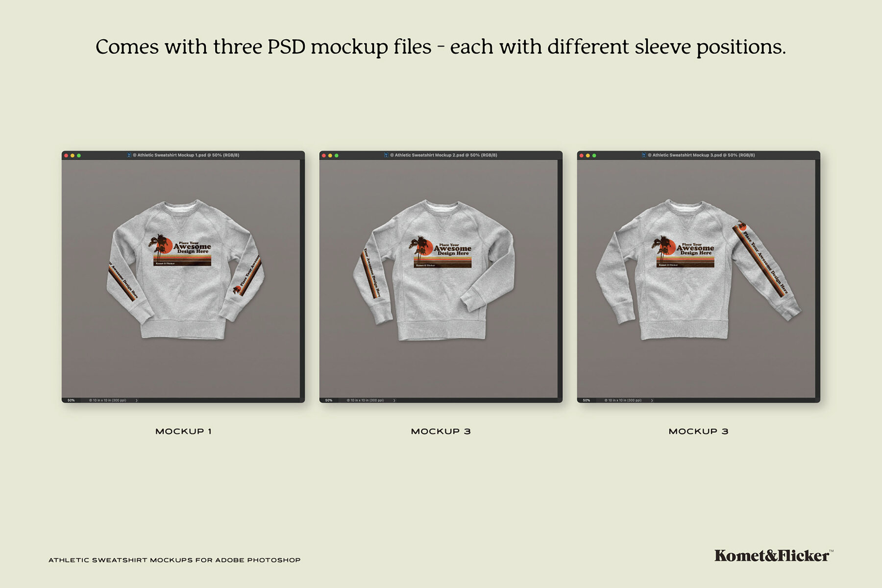 Athletic Sweatshirt Mockups for Photoshop 4