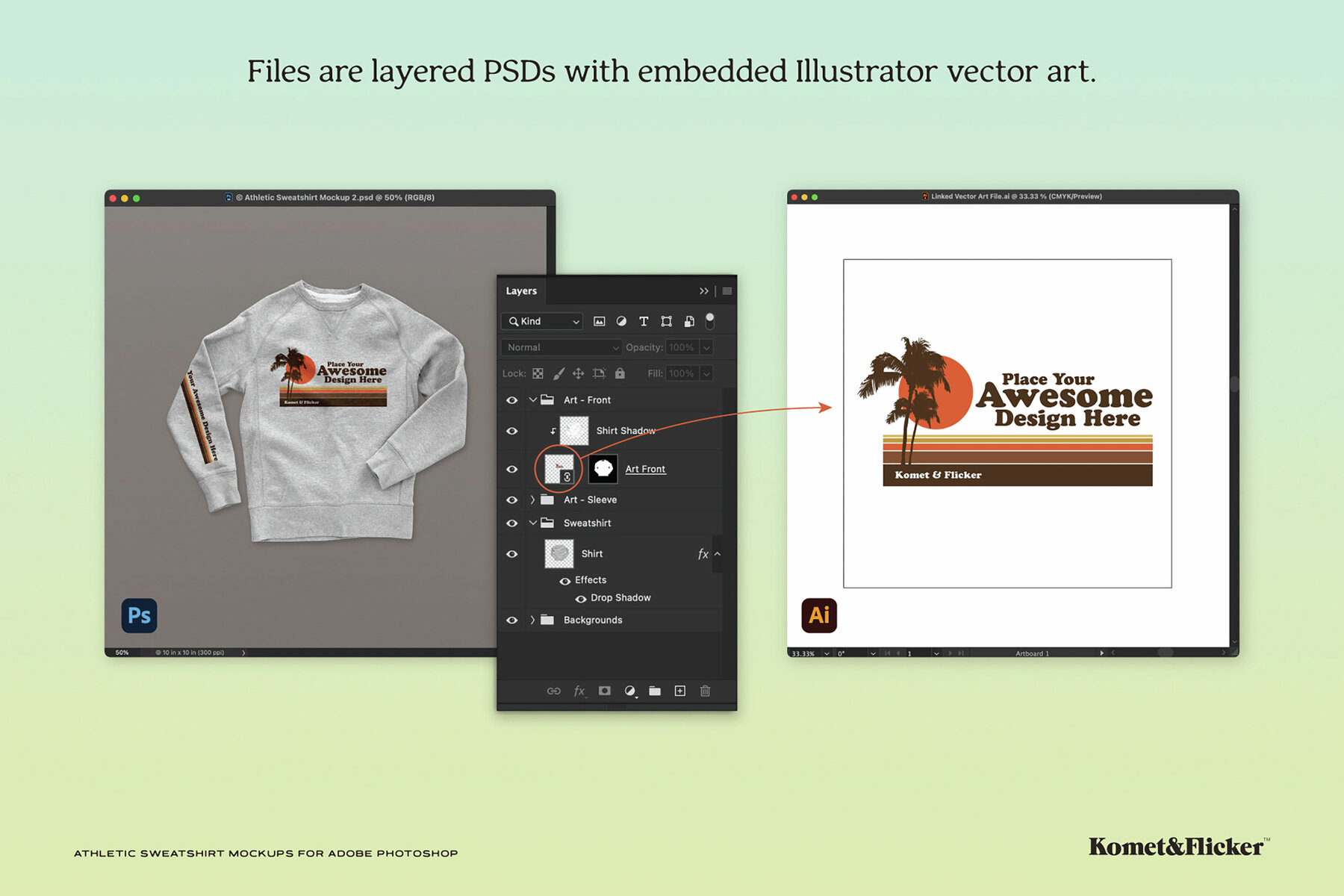 Athletic Sweatshirt Mockups for Photoshop 6