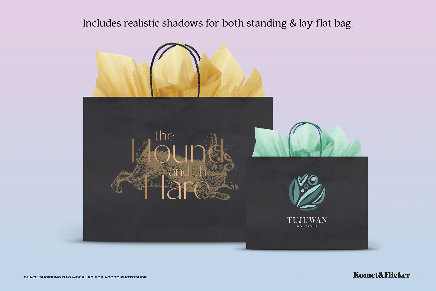 Black Shopping Bag Mockup for Photoshop 4