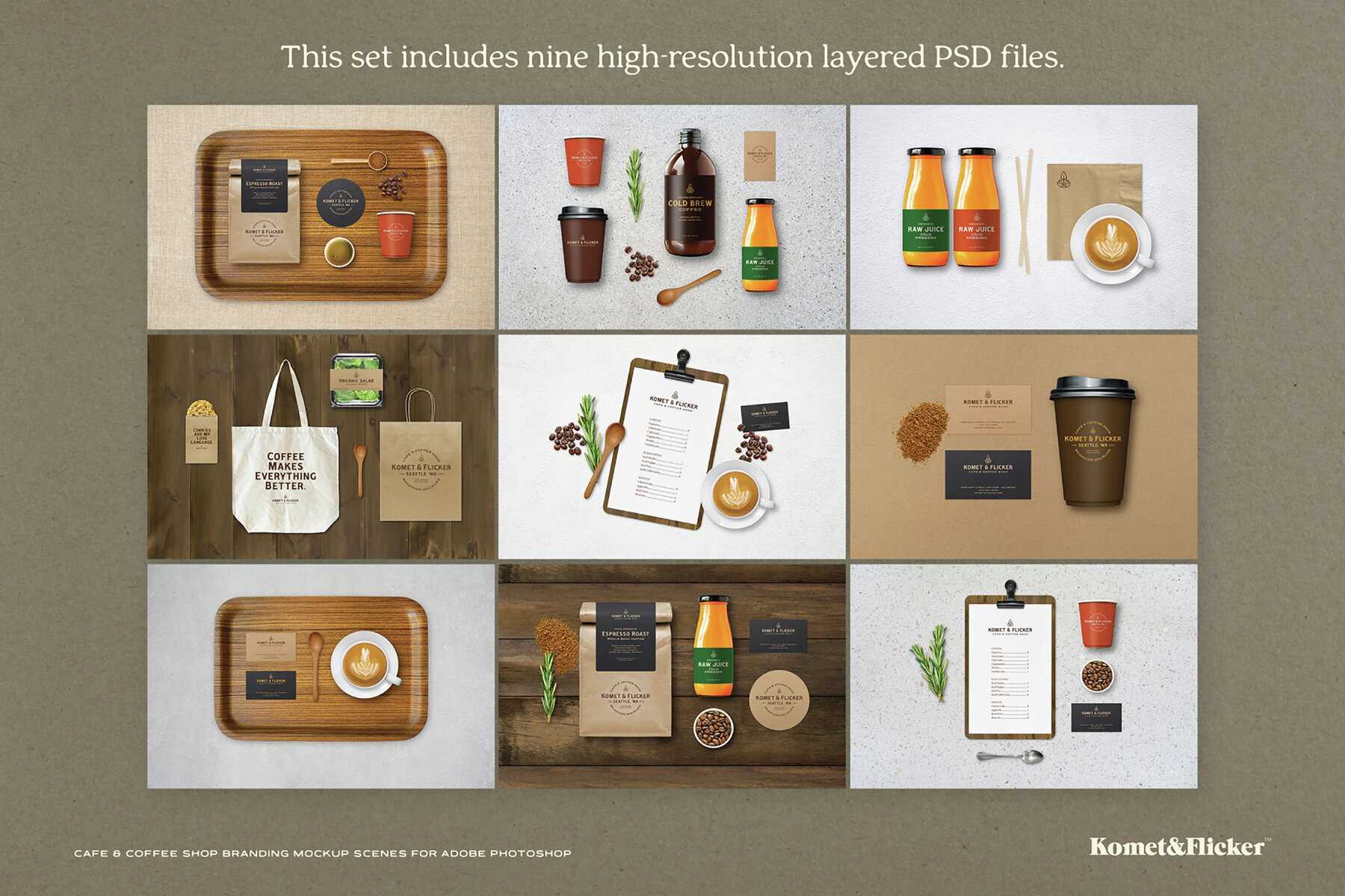 Cafe and Coffee Shop Mockup Scenes for Adobe Photoshop 3