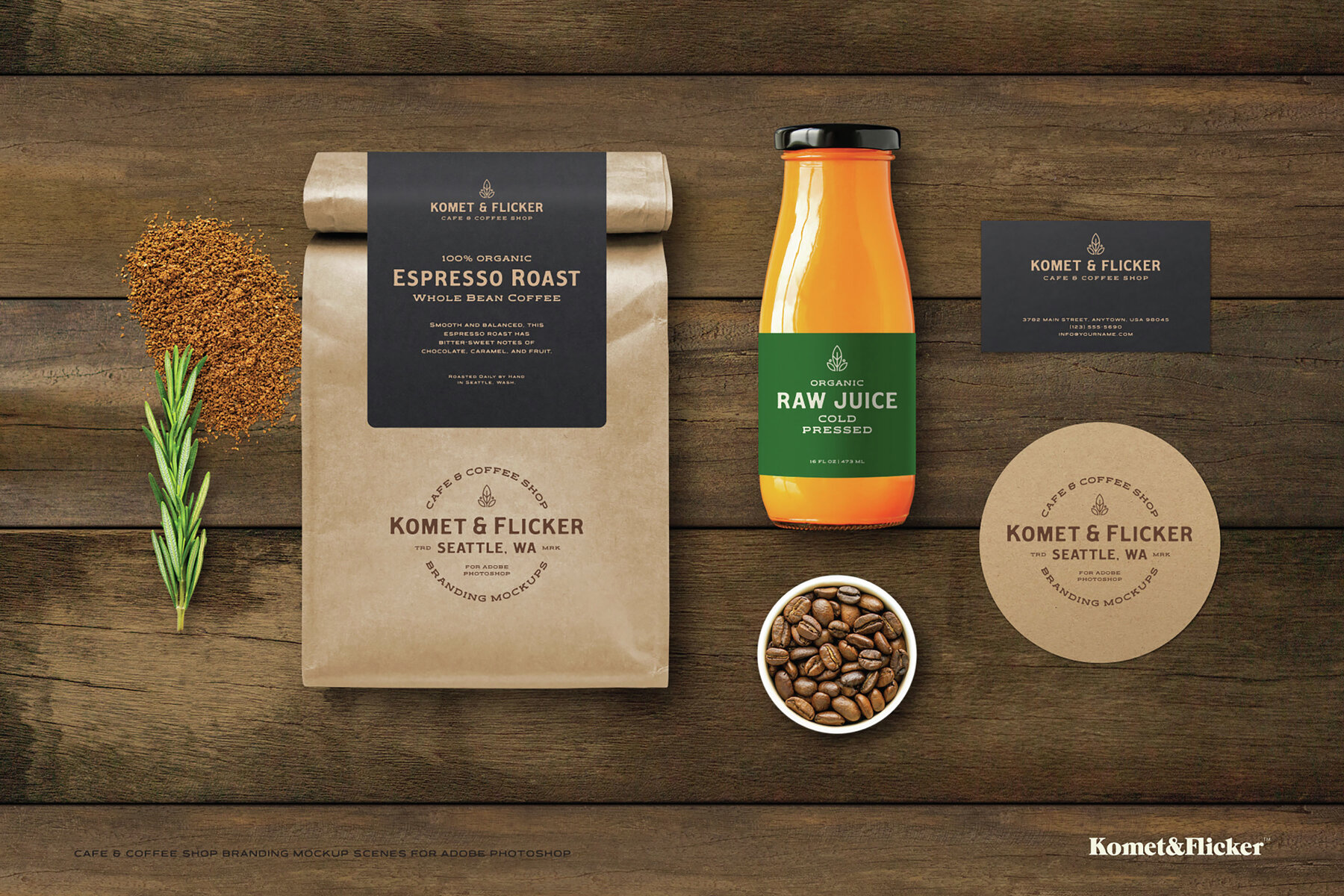 Cafe and Coffee Shop Mockup Scenes for Adobe Photoshop 5