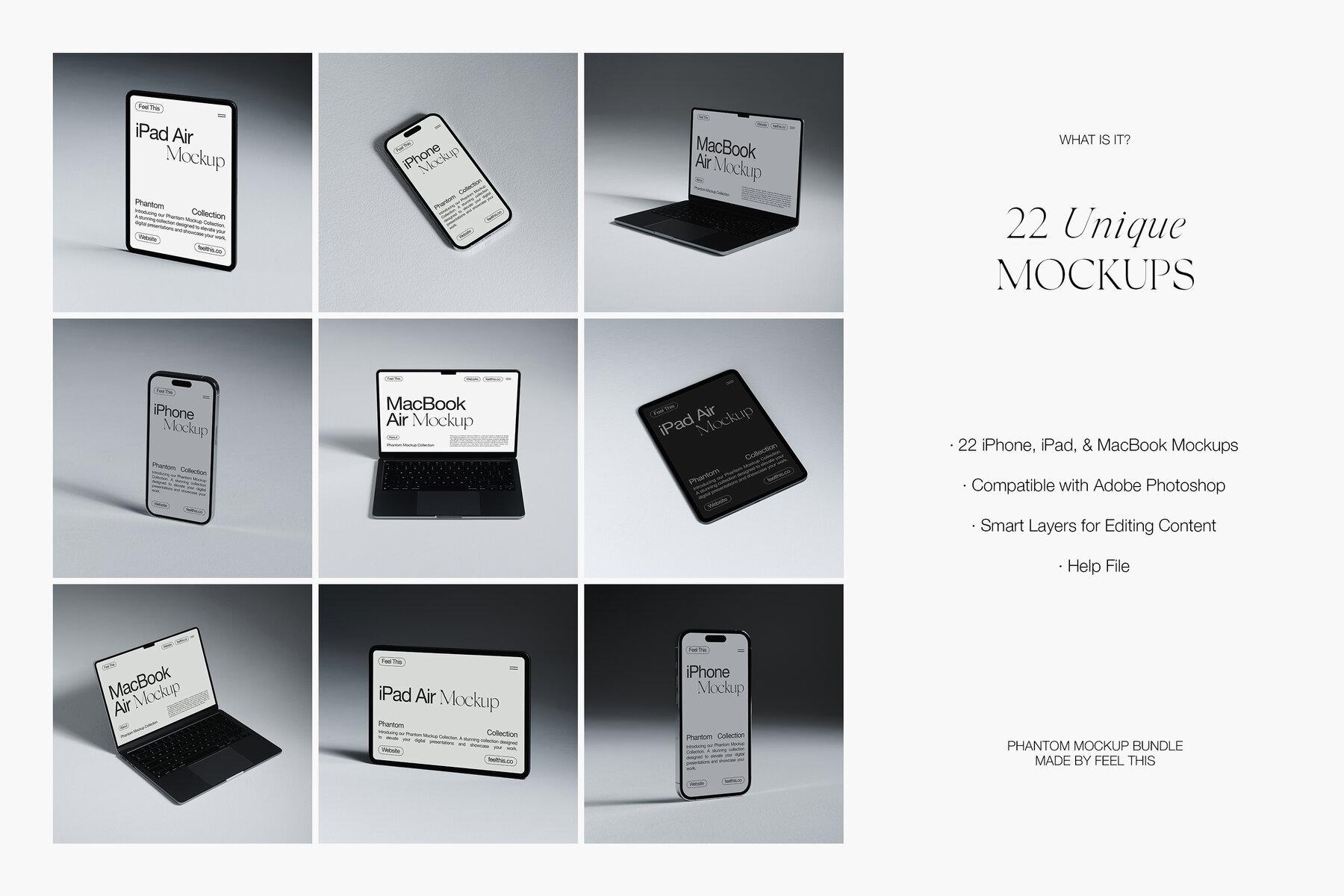 iPhone iPad and MacBook Mockups for Photoshop PSD 2