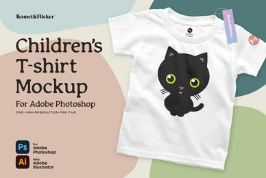 Children   s T shirt Mockup for Photoshop