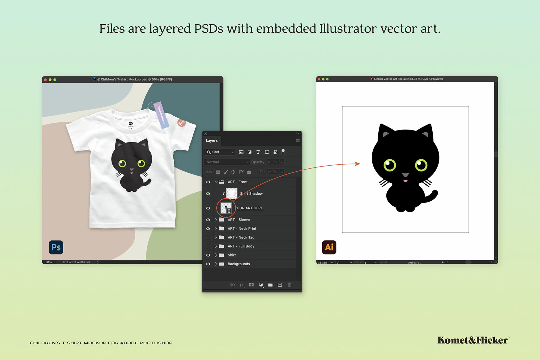 Children   s T shirt Mockup for Photoshop 6