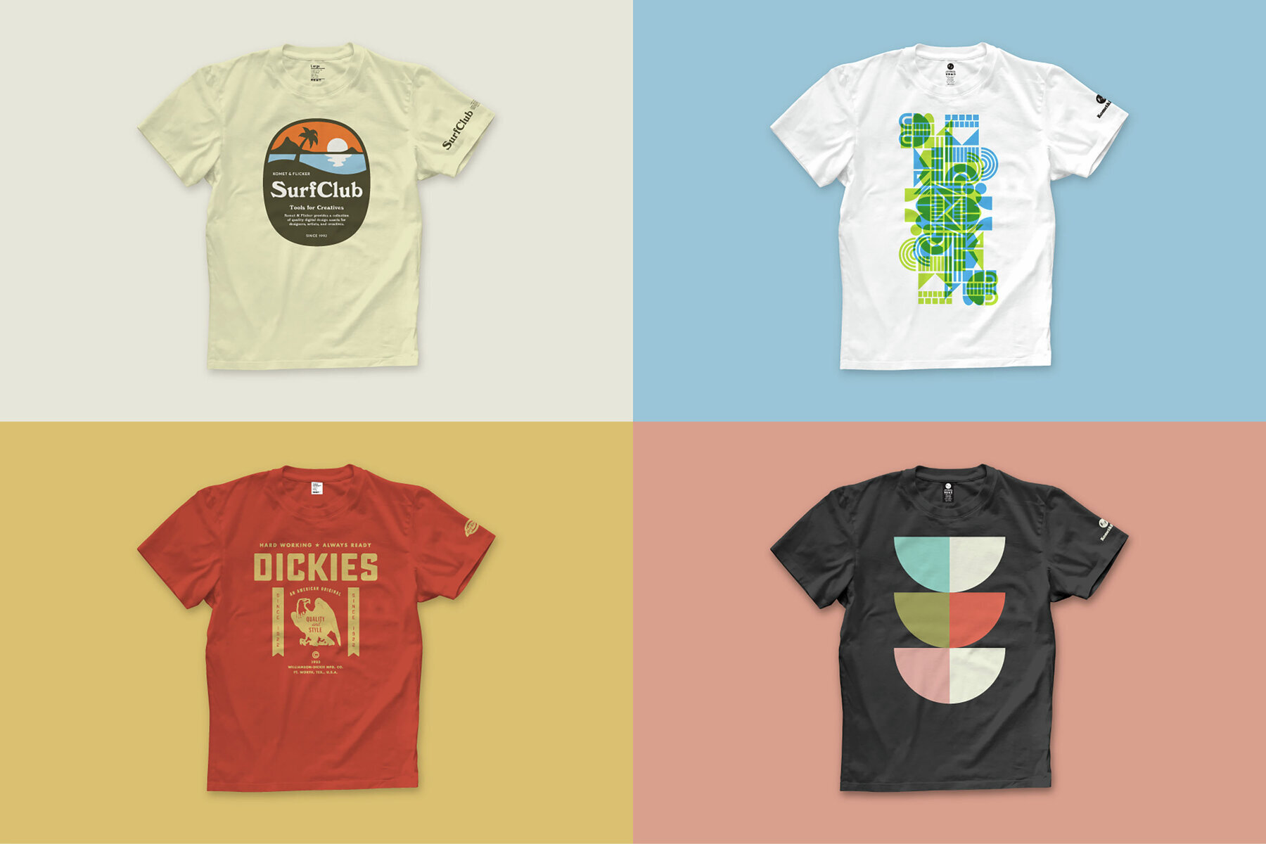 Crewneck T shirt Mockups for Illustrator 3