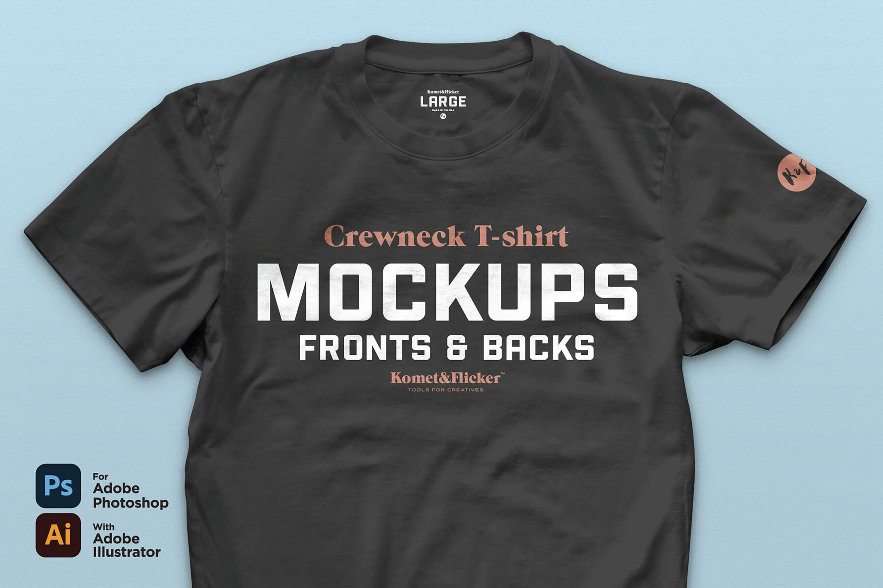 Crewneck T shirt Mockups for Photoshop 1