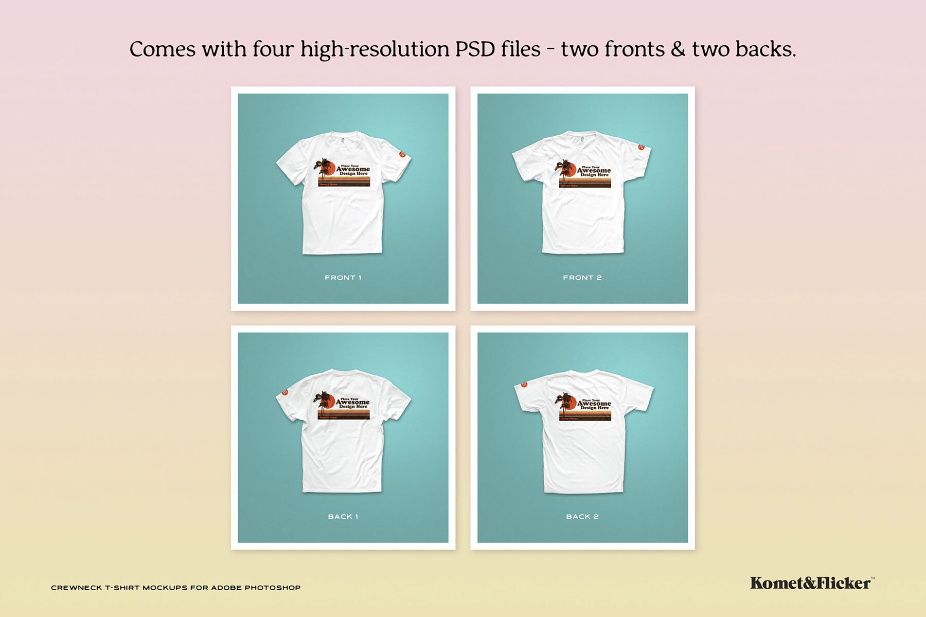 Crewneck T shirt Mockups for Photoshop 3