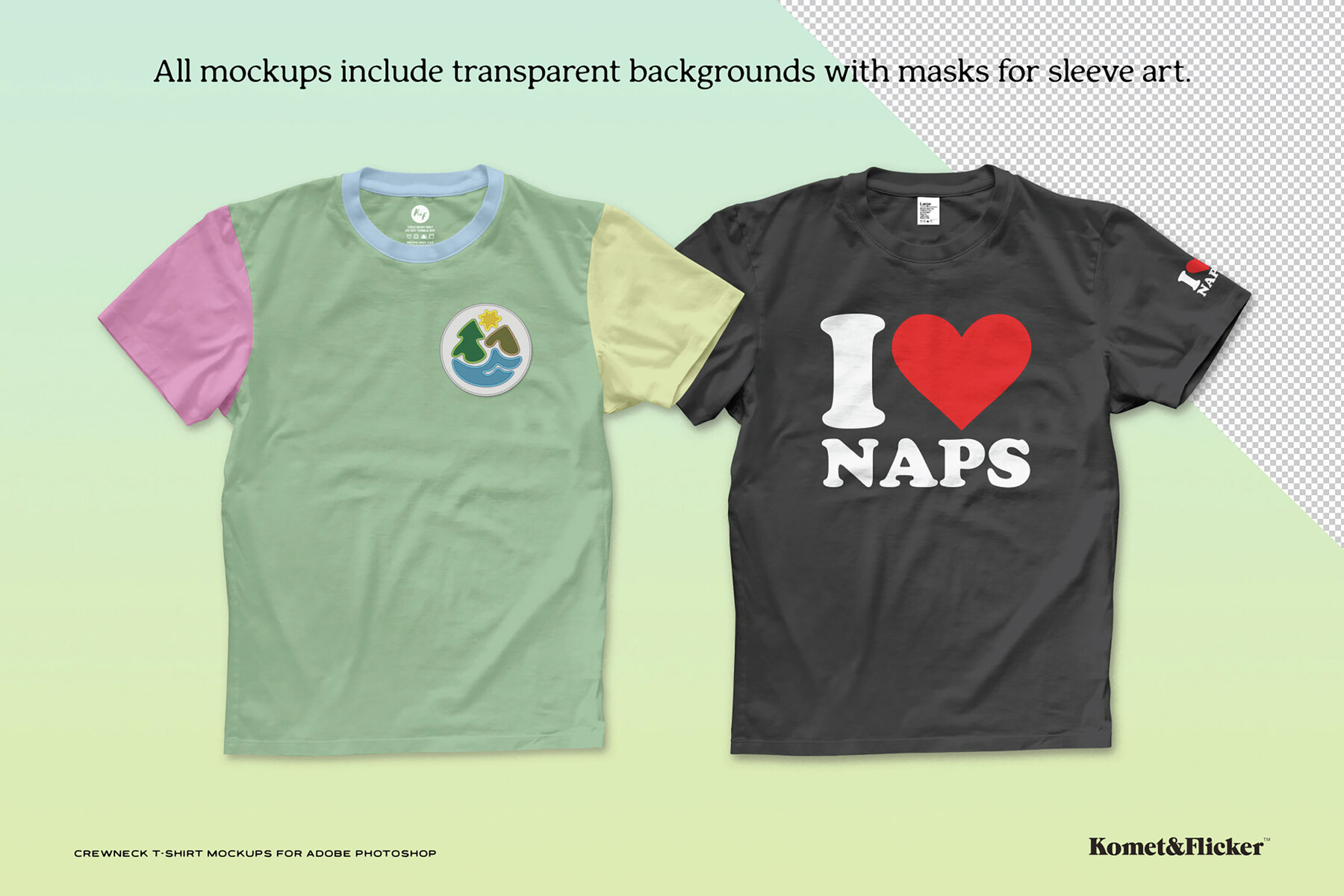 Crewneck T shirt Mockups for Photoshop 5