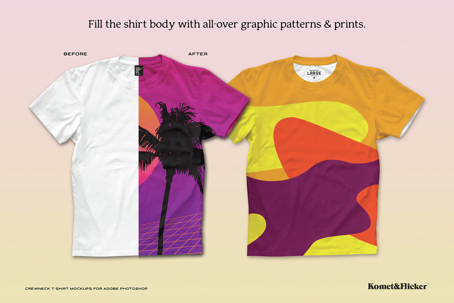 Crewneck T shirt Mockups for Photoshop 7