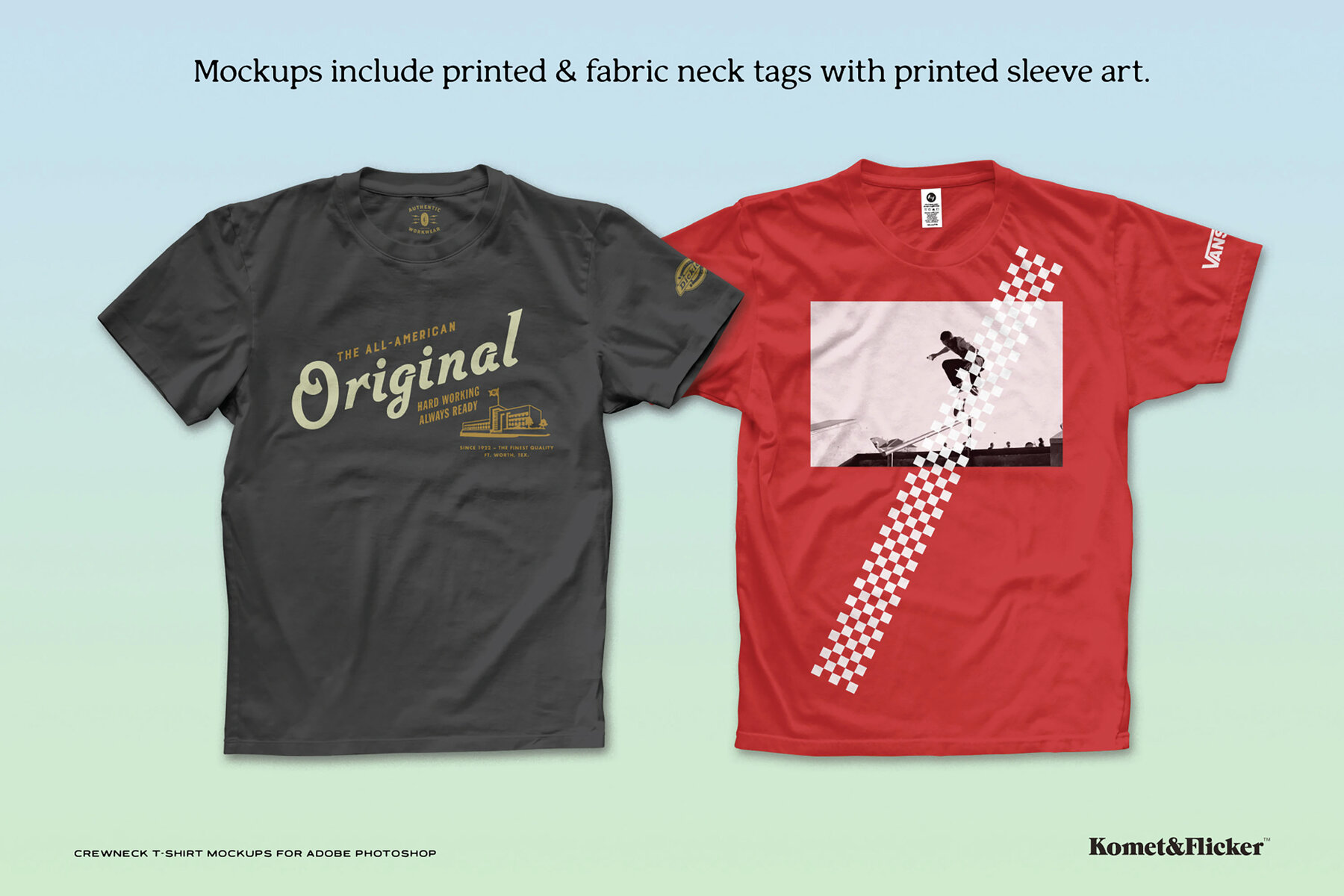 Crewneck T shirt Mockups for Photoshop 9