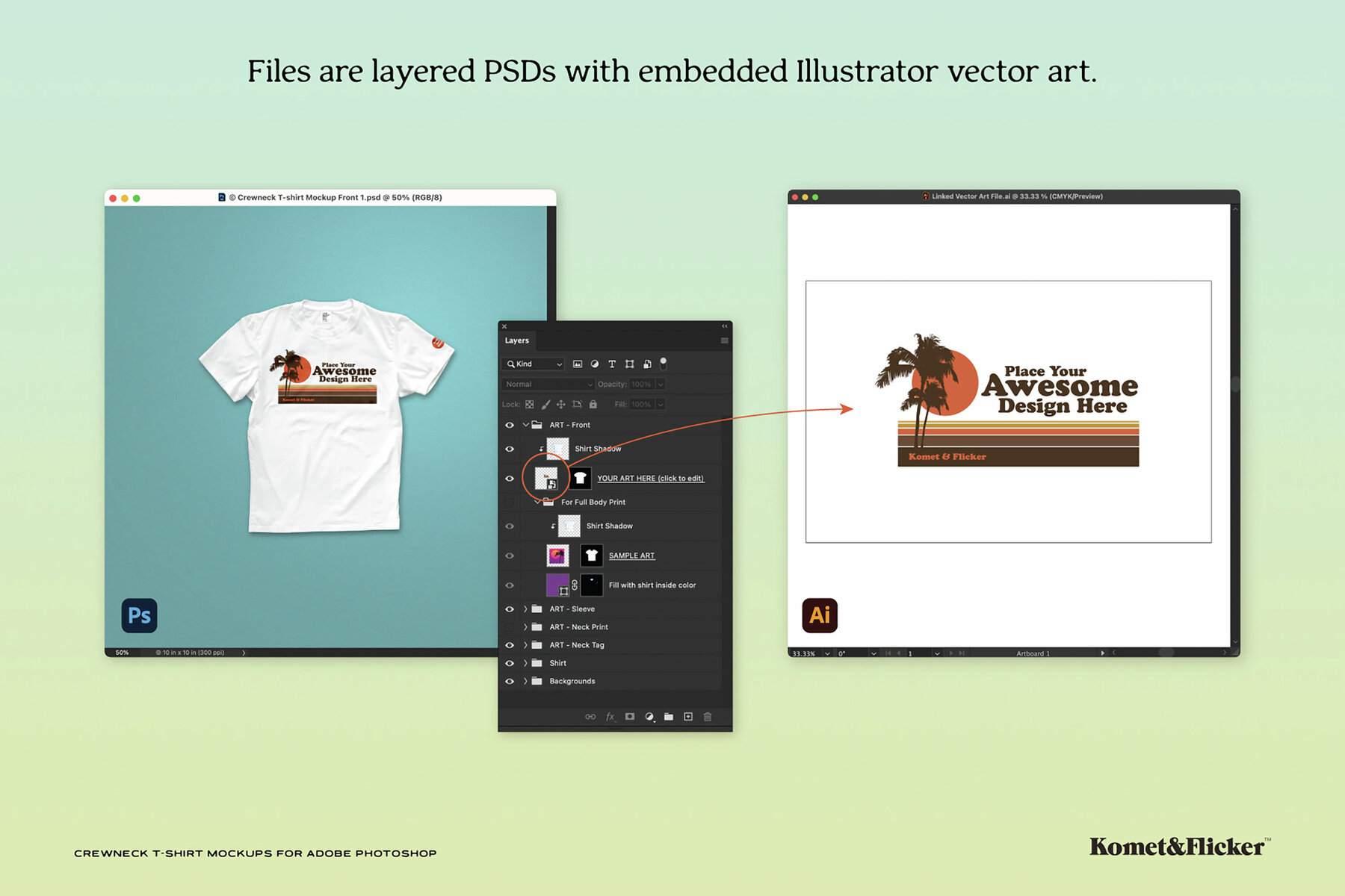 Crewneck T shirt Mockups for Photoshop 11