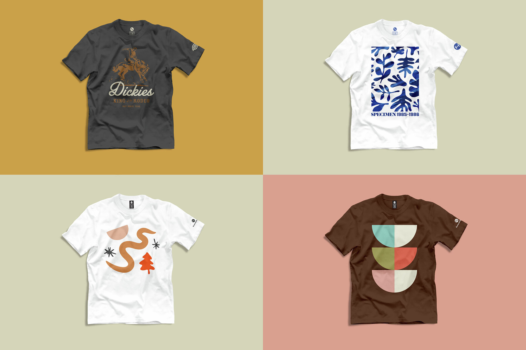 Crewneck T shirt Mockups in Three Styles 6