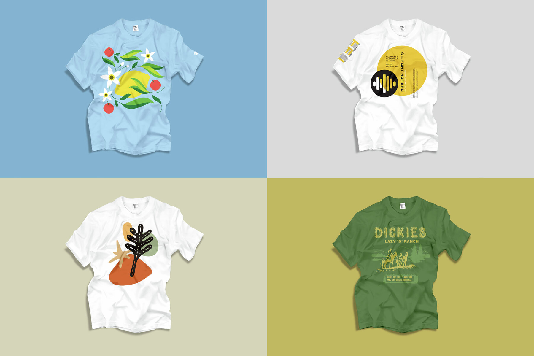 Crewneck T shirt Mockups in Three Styles 8