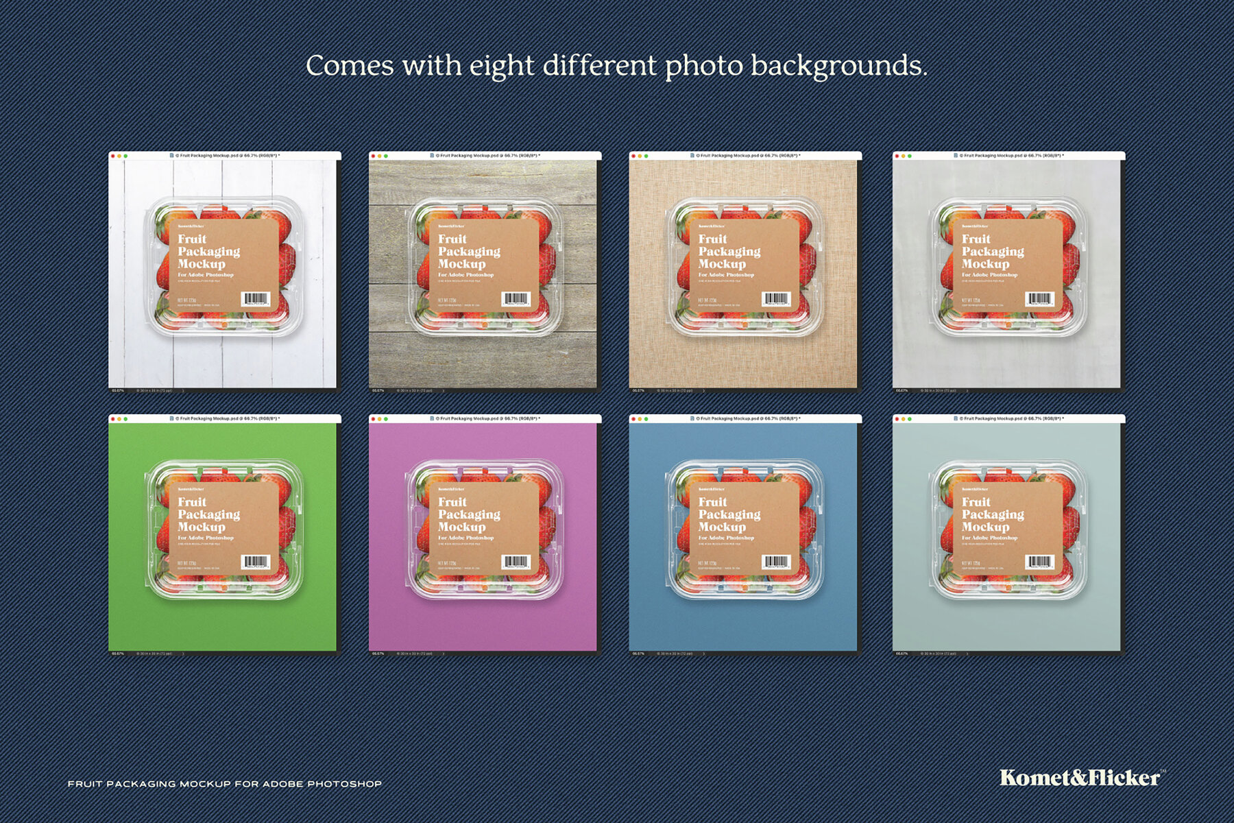 Fruit Packaging Mockup for Photoshop 6