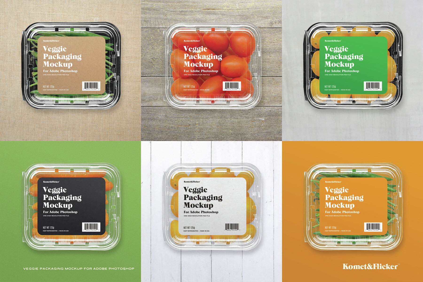 Veggie Packaging Mockup for Photoshop 3