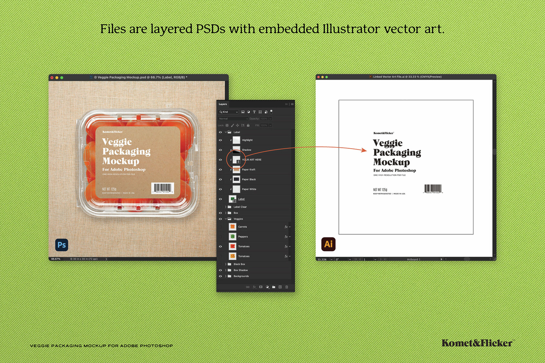 Veggie Packaging Mockup for Photoshop 4