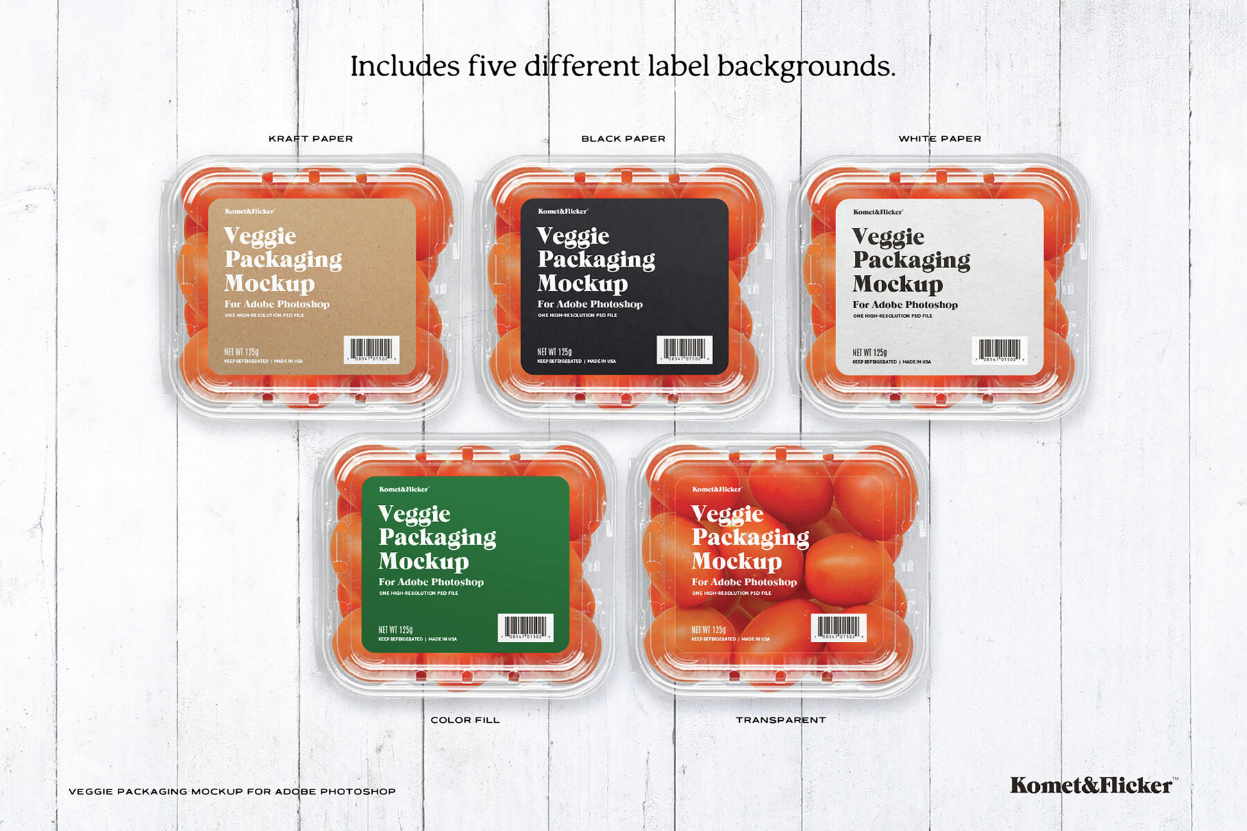 Veggie Packaging Mockup for Photoshop 5