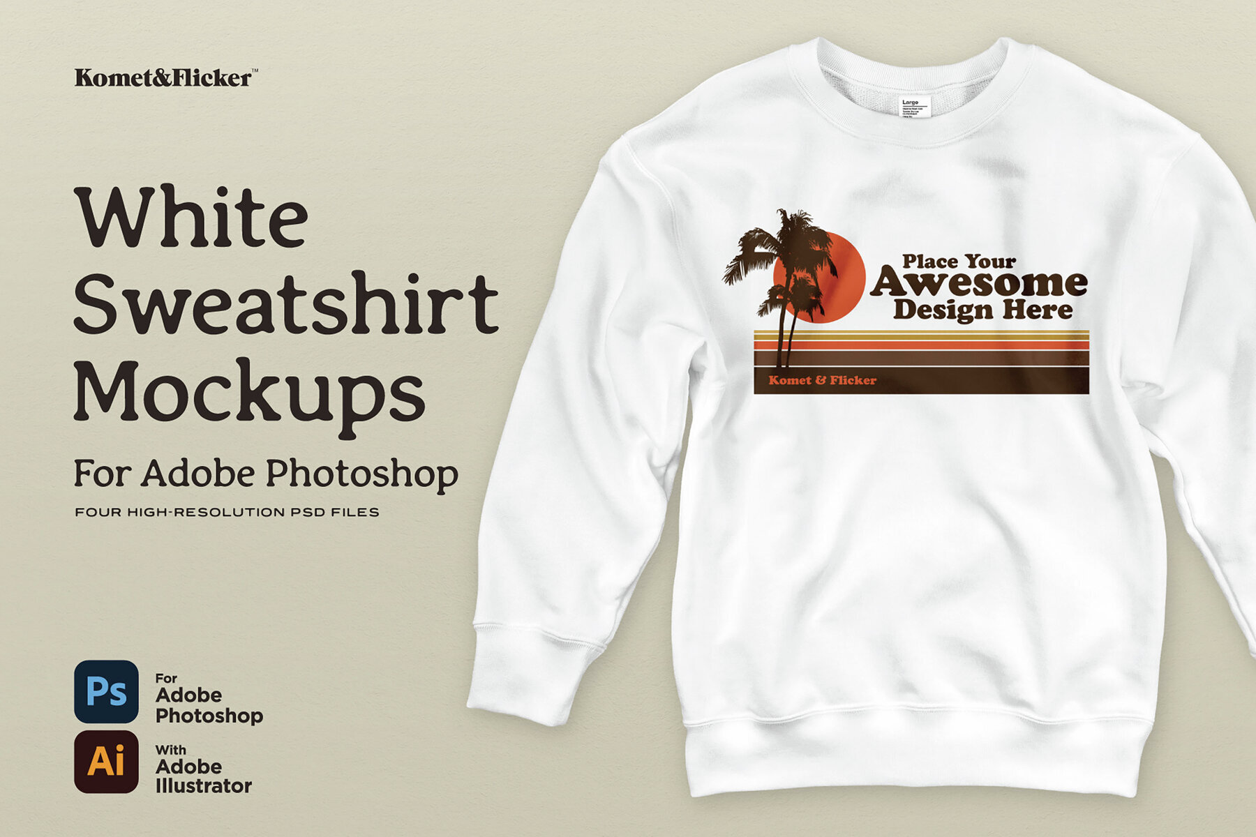 White Sweatshirt Mockups for Photoshop 1