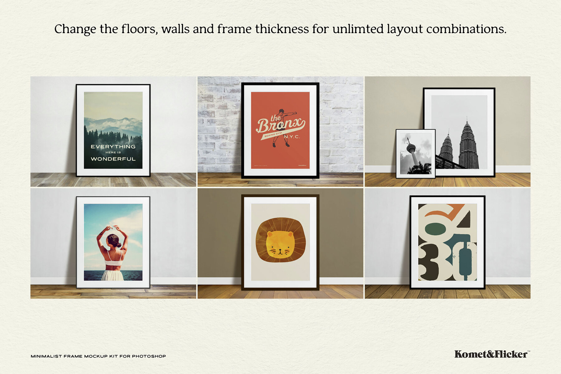 Minimalist Picture Frame Mockup Kit for Photoshop 2