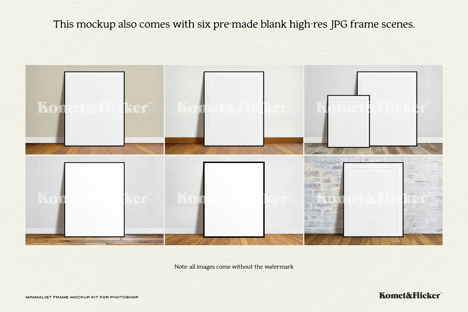 Minimalist Picture Frame Mockup Kit for Photoshop 4