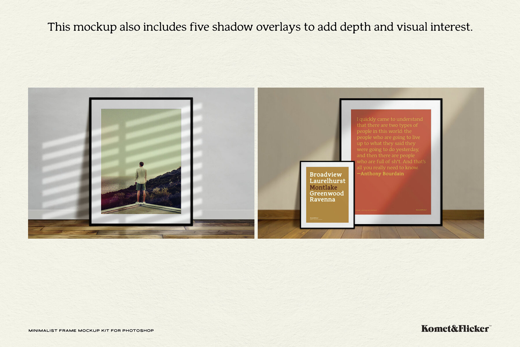 Minimalist Picture Frame Mockup Kit for Photoshop 6