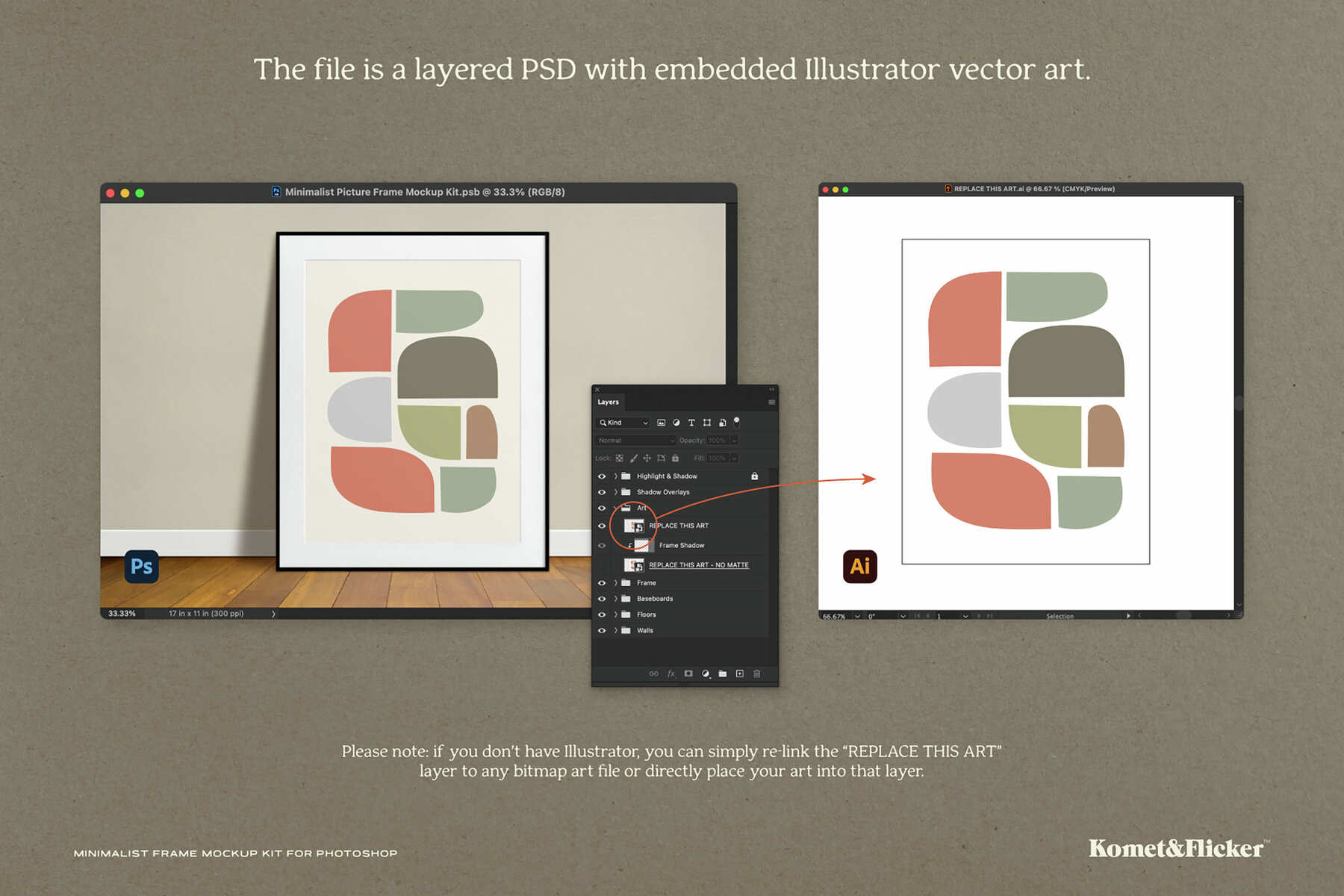 Minimalist Picture Frame Mockup Kit for Photoshop 7