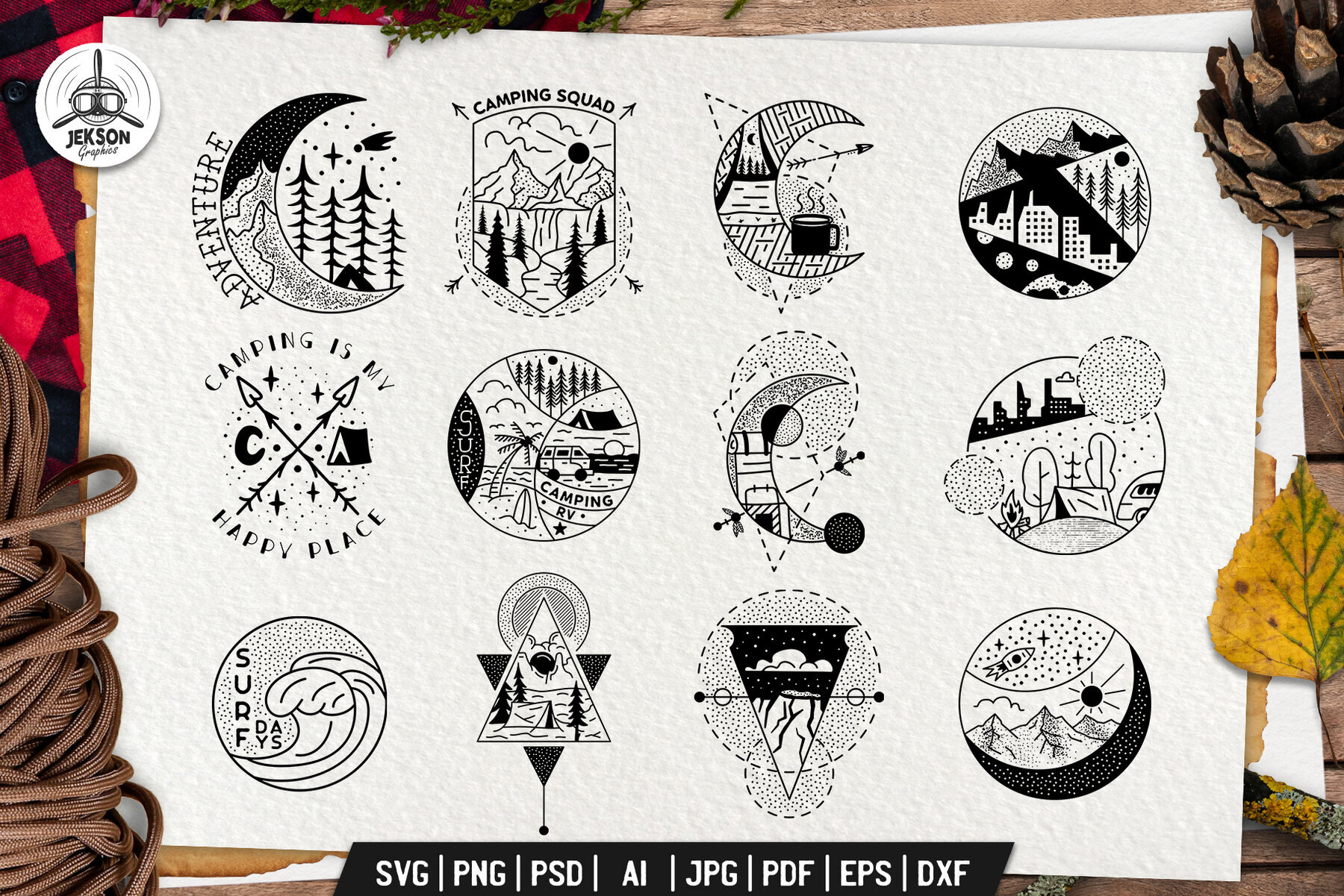 24 Sacred Geometry Hand Drawn Bundle 2