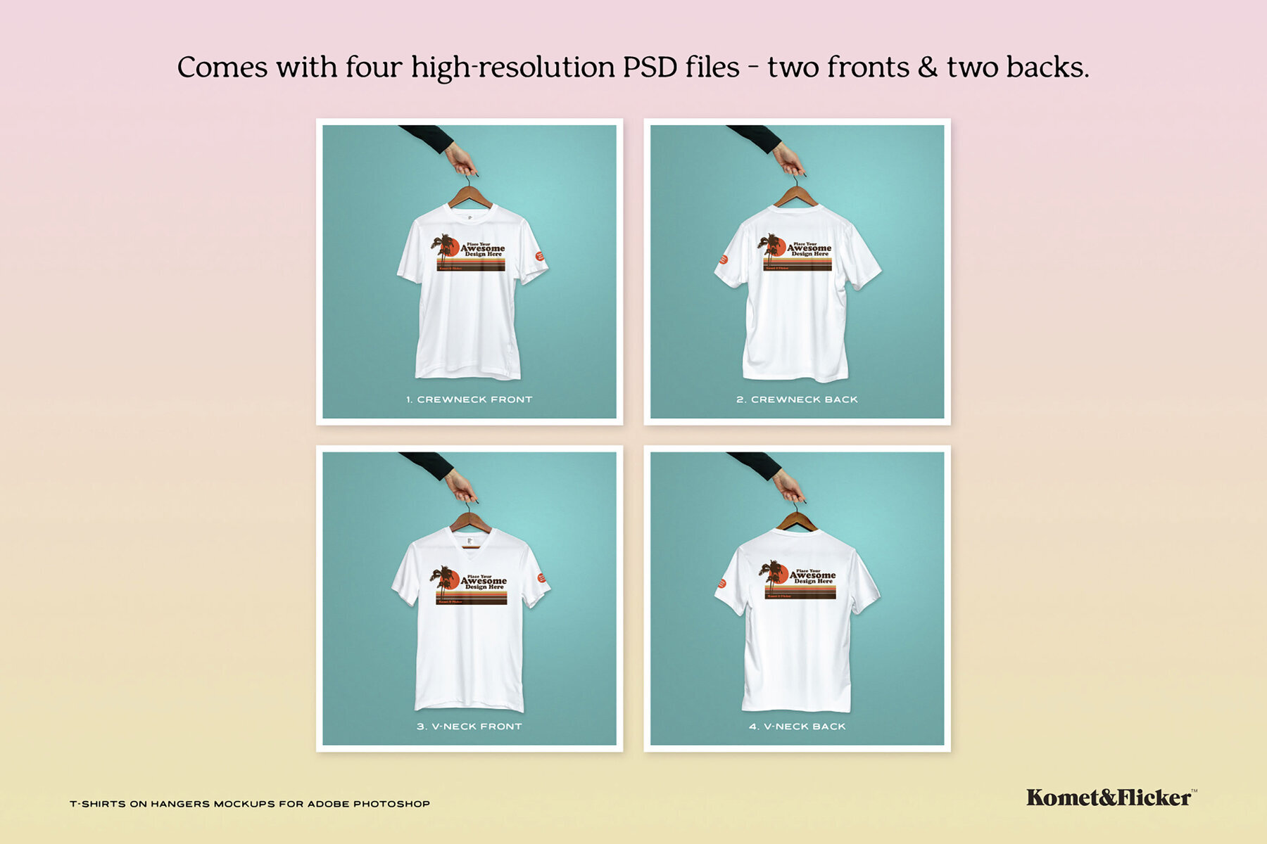 T shirts on Hangers Mockups for Photoshop 2