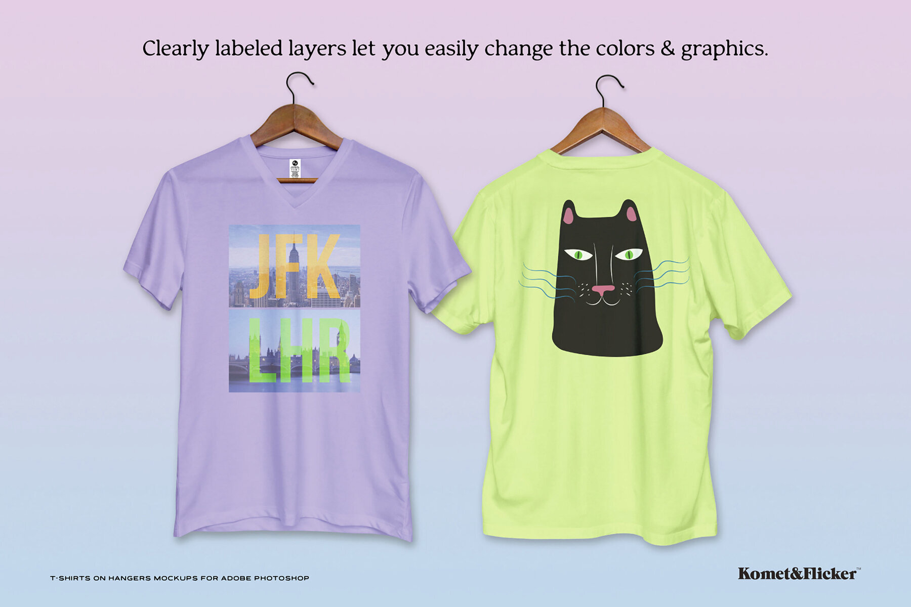 T shirts on Hangers Mockups for Photoshop 3