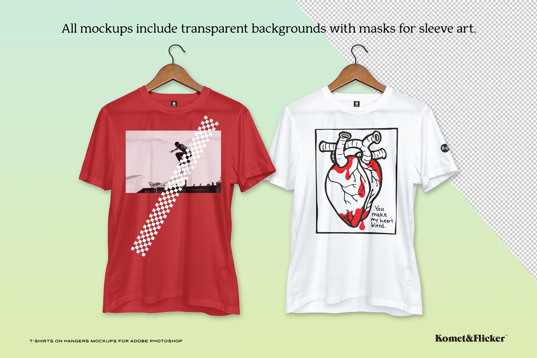 T shirts on Hangers Mockups for Photoshop 5