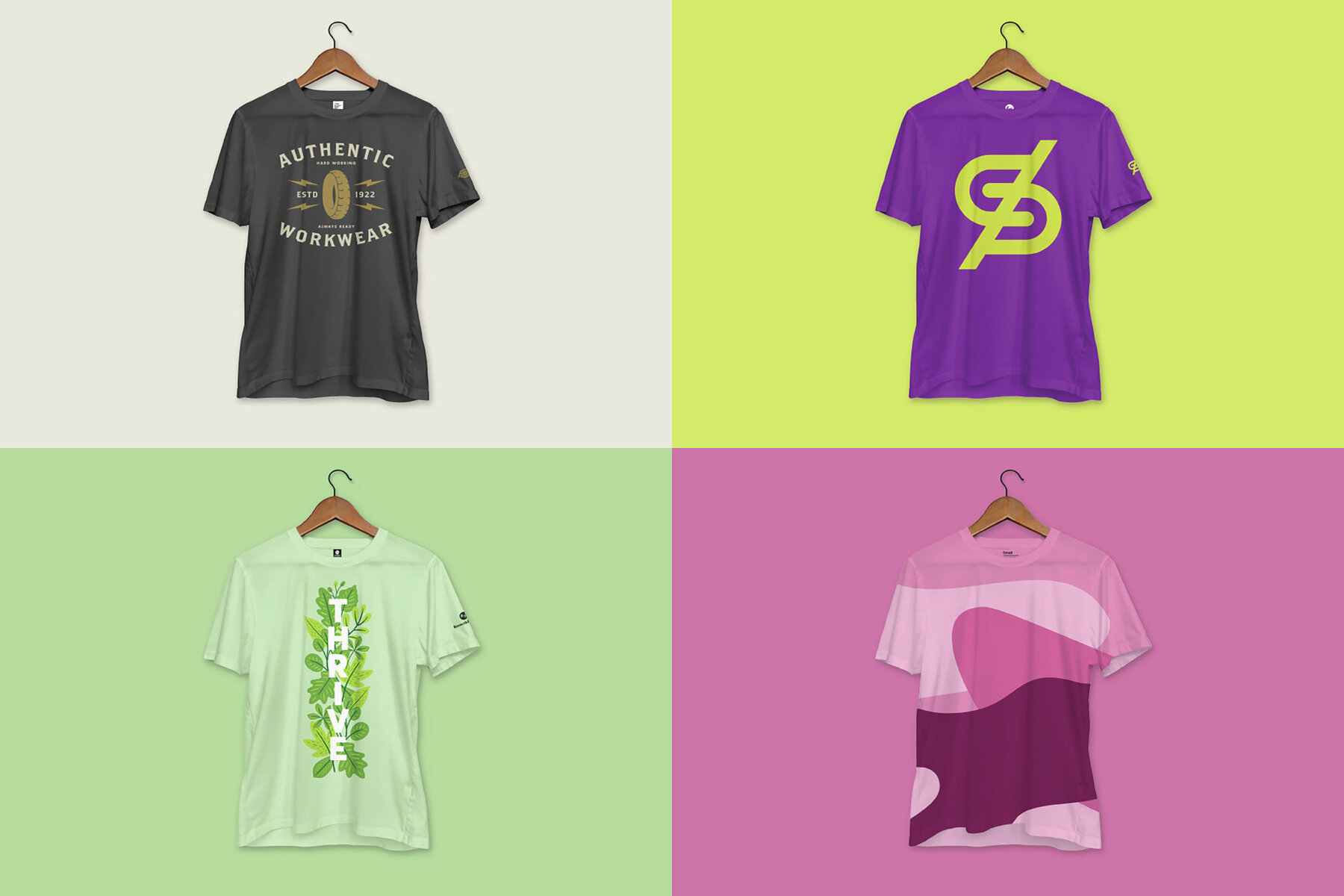 T shirts on Hangers Mockups for Photoshop 6