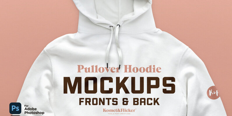 Pullover Hoodie Mockups for Photoshop