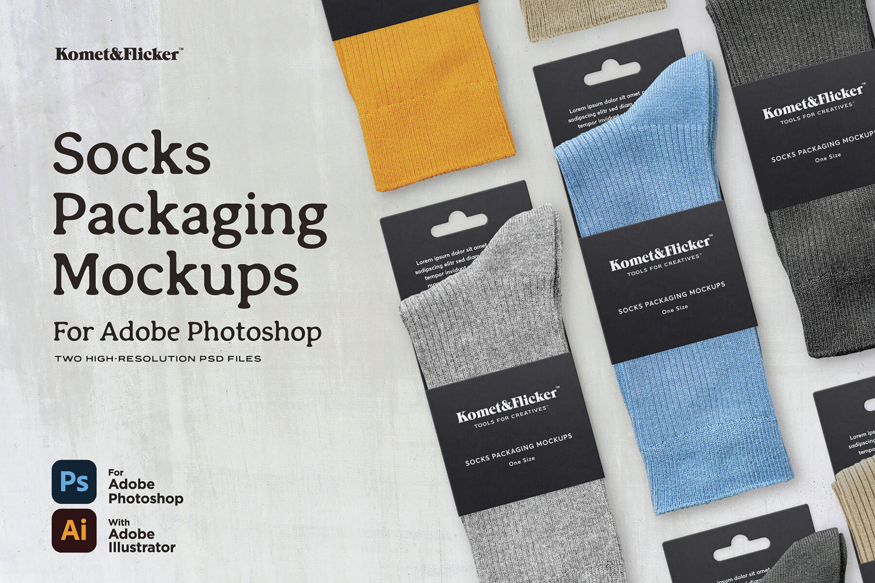 Socks Packaging Mockups for Photoshop 1