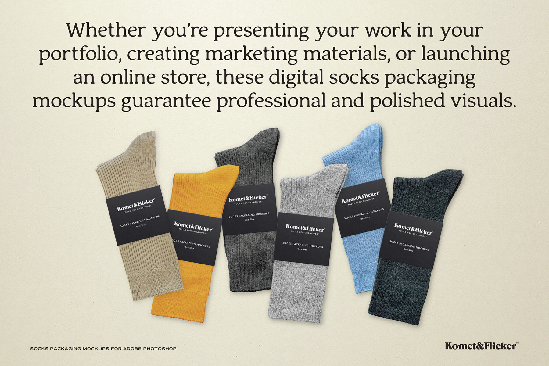 Socks Packaging Mockups for Photoshop 2