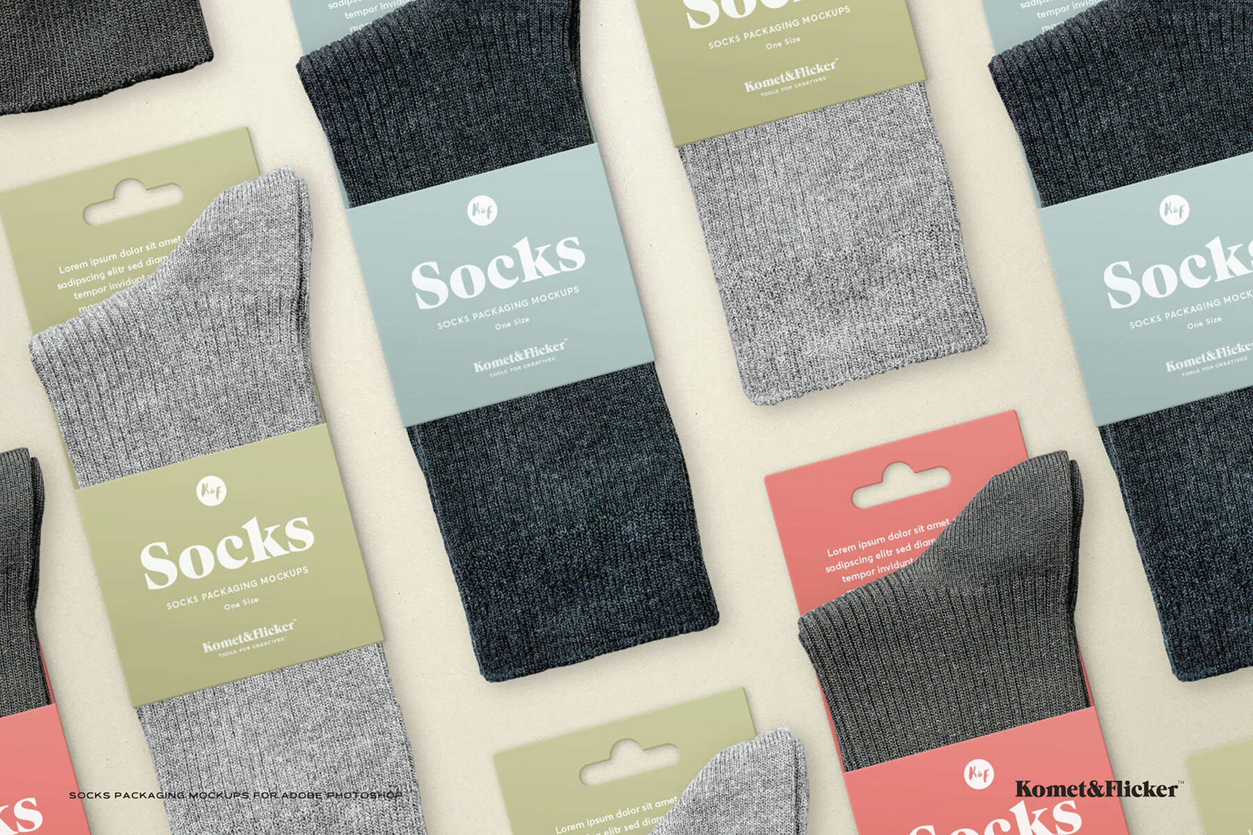 Socks Packaging Mockups for Photoshop 3