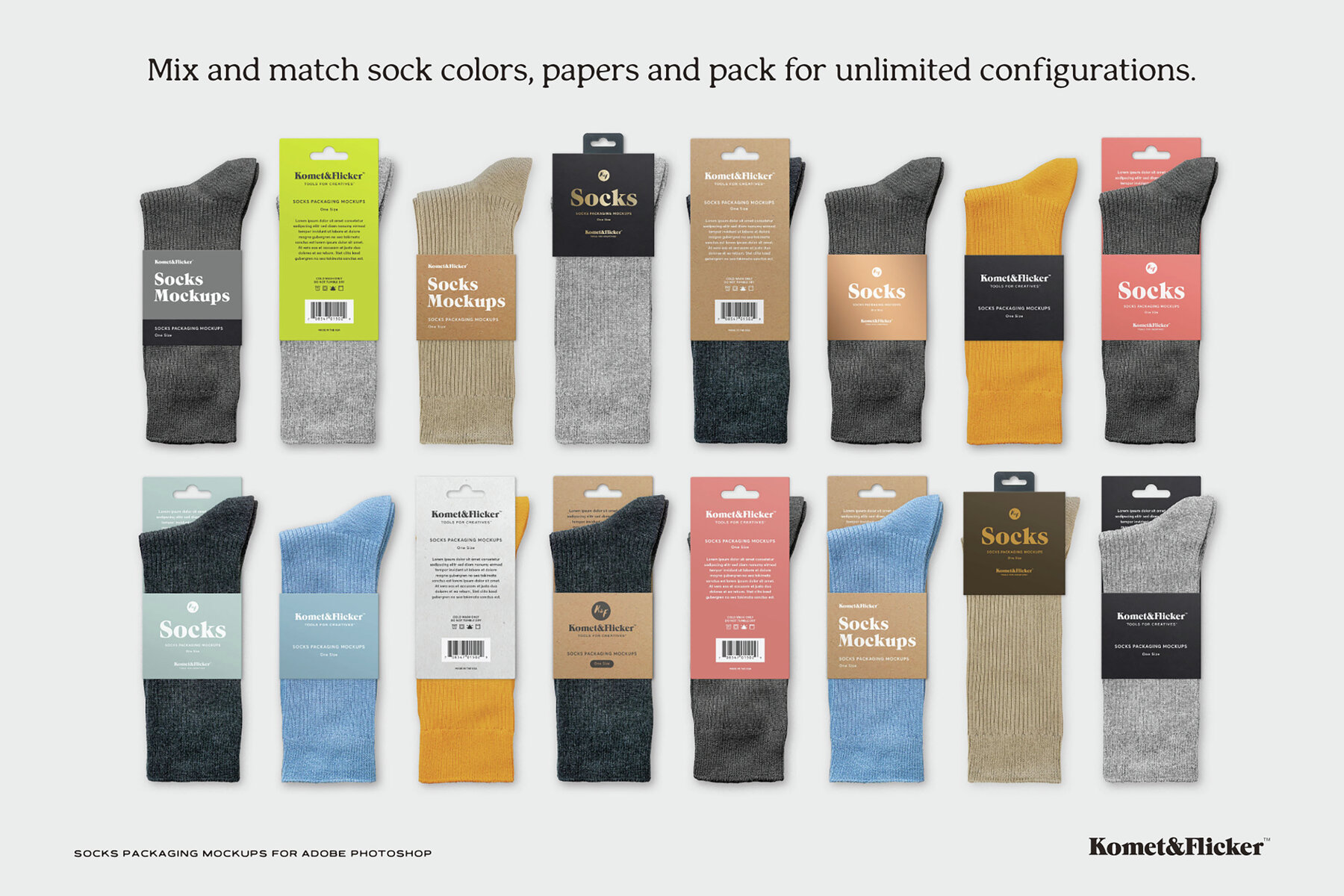 Socks Packaging Mockups for Photoshop 4