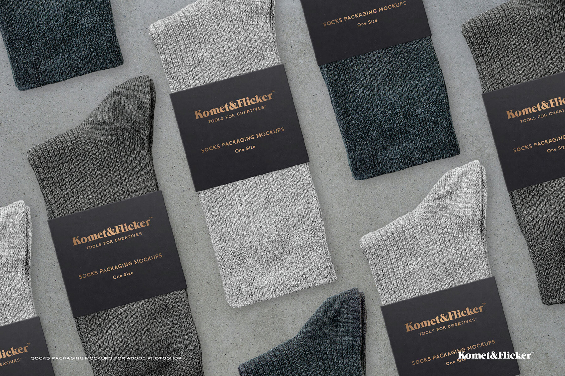 Socks Packaging Mockups for Photoshop 7