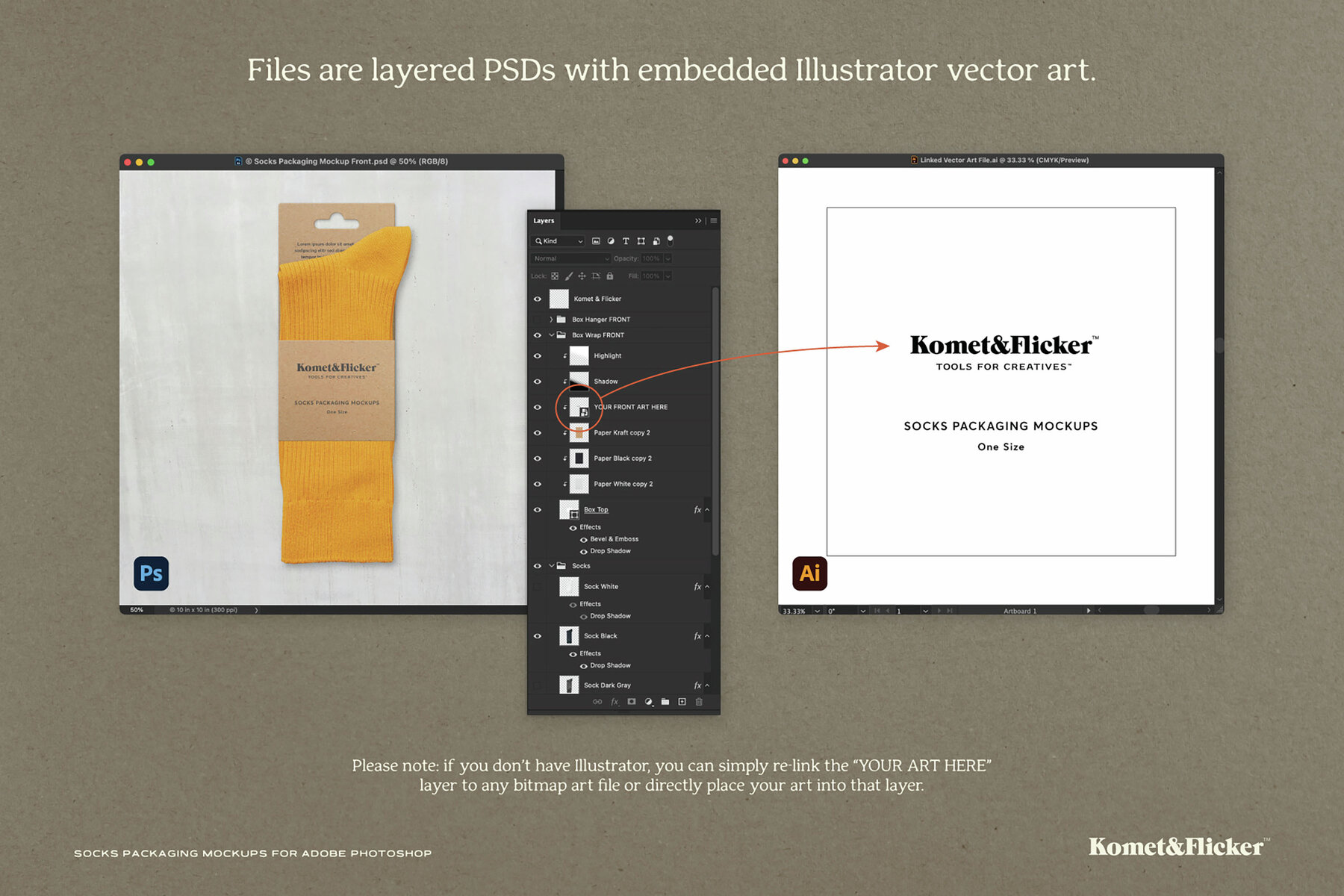 Socks Packaging Mockups for Photoshop 8