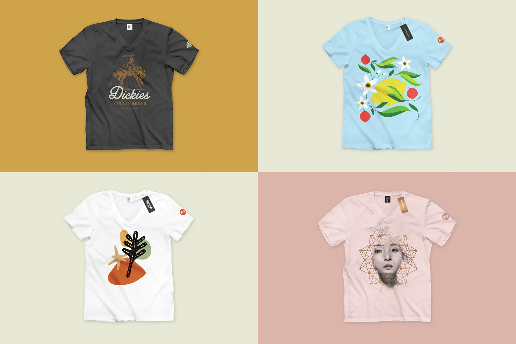 V neck T shirt Mockups for Photoshop 4