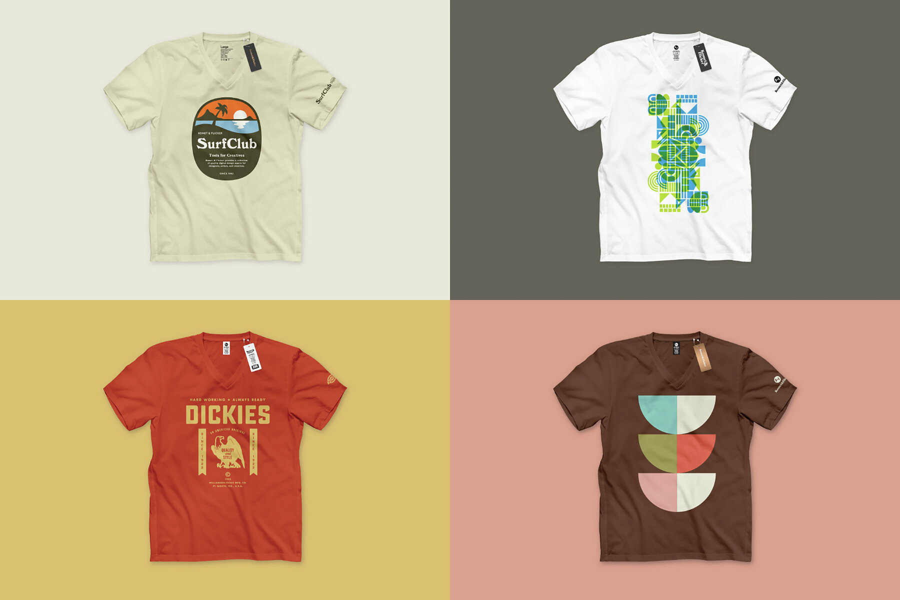 V neck T shirt Mockups for Photoshop 6