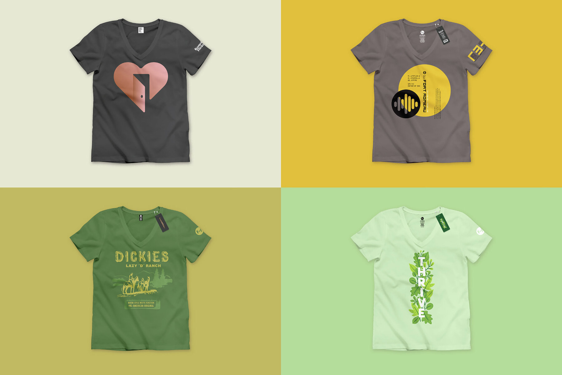 V neck T shirt Mockups for Photoshop 8