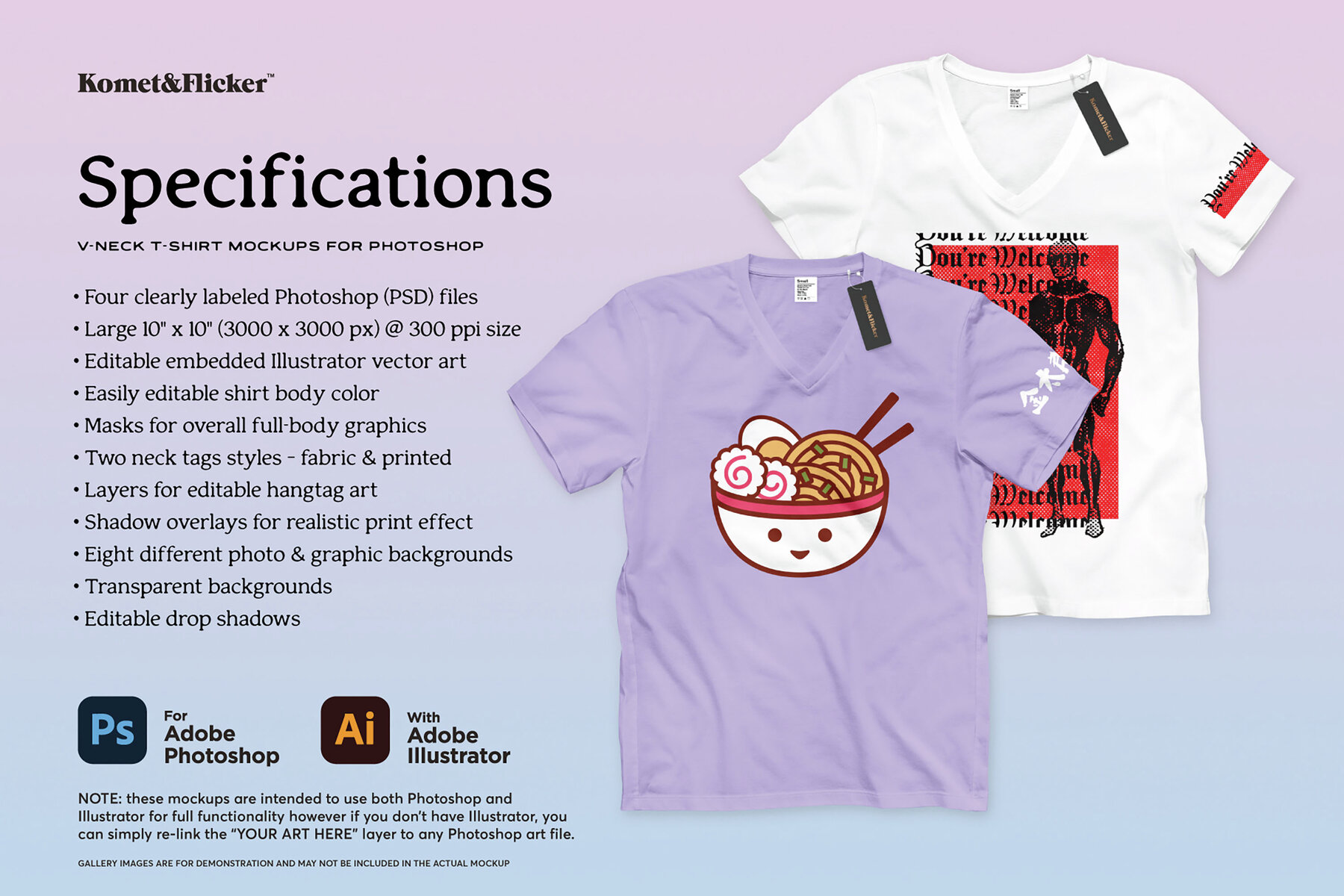 V neck T shirt Mockups for Photoshop 10