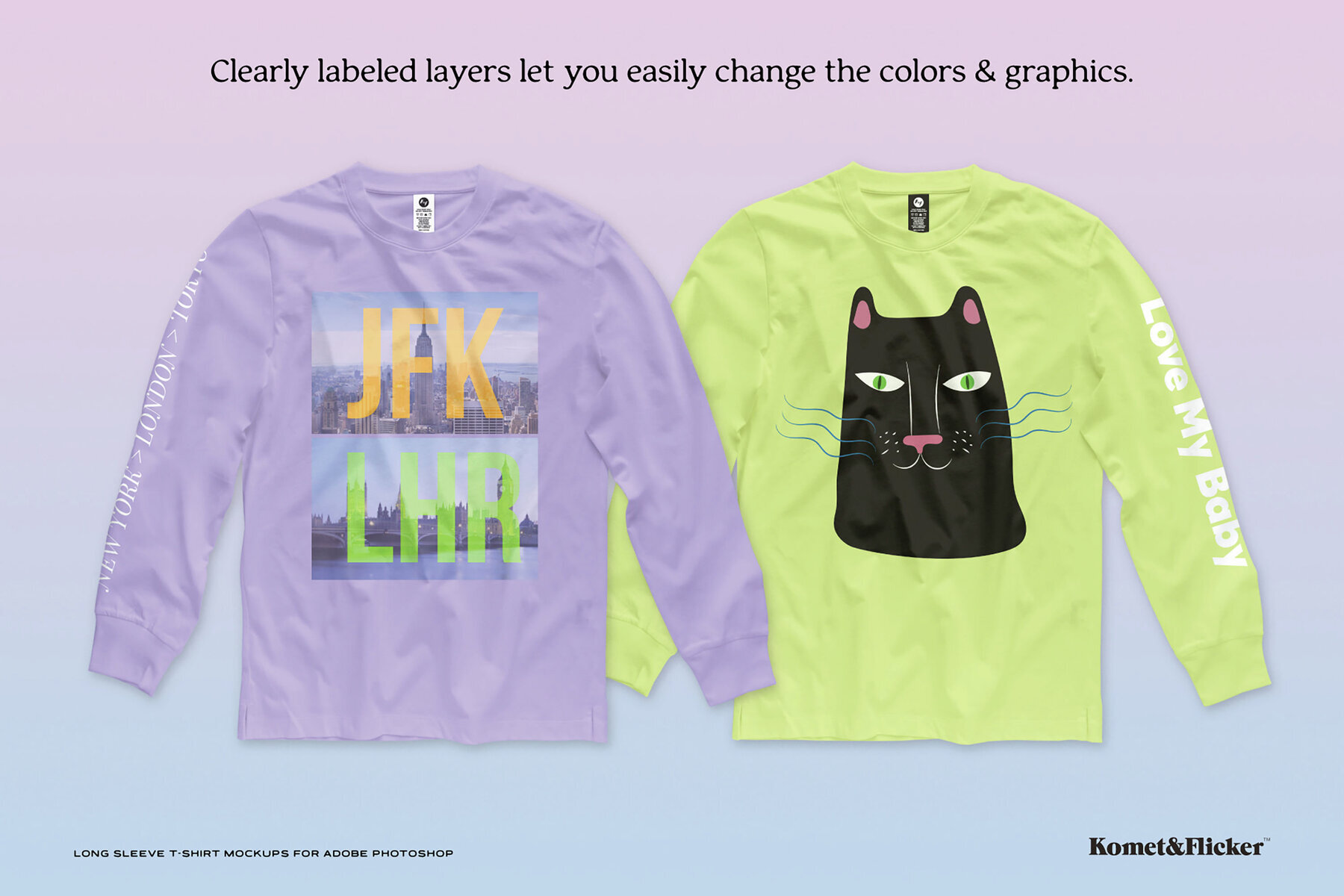 Long Sleeve T Shirt Mockups for Photoshop 2